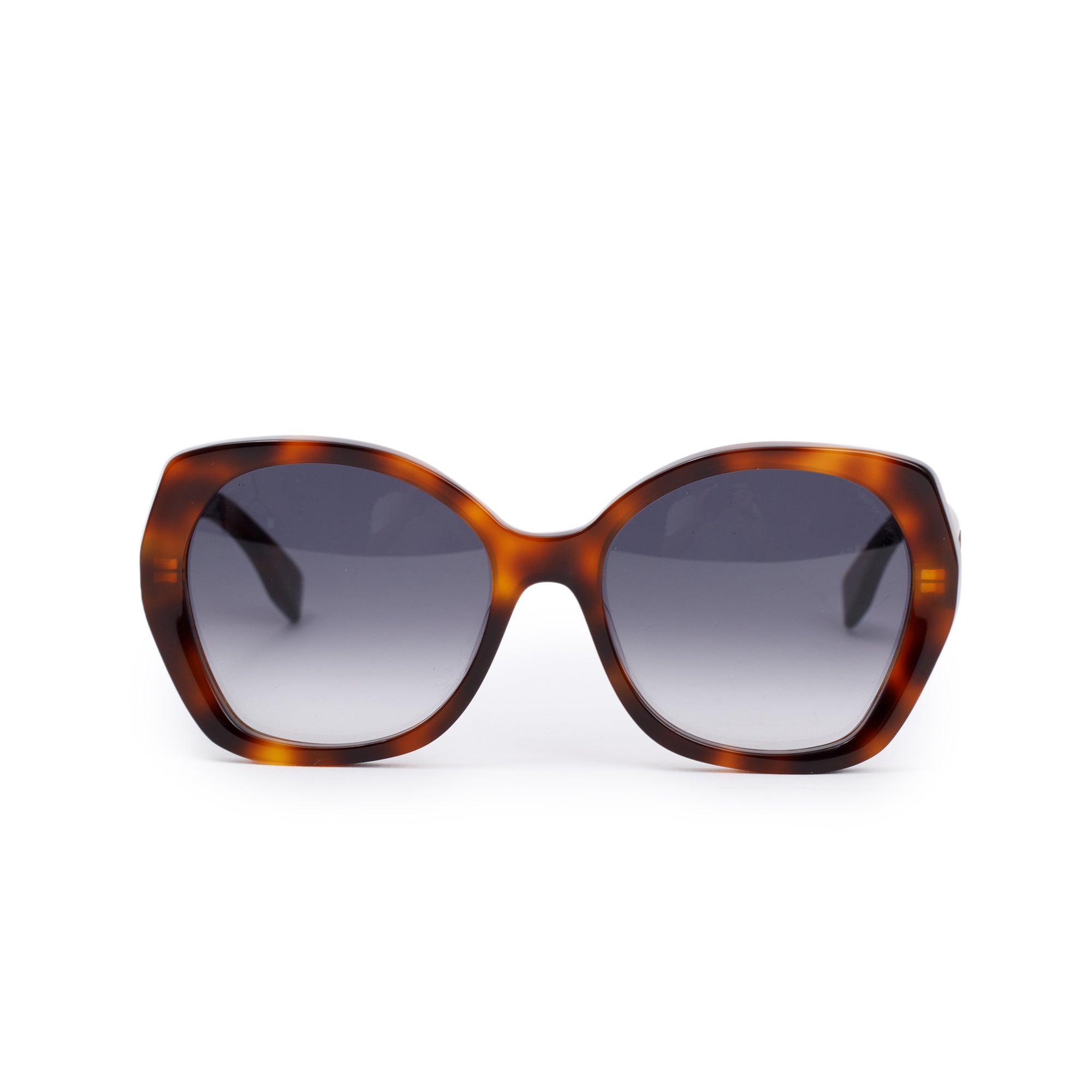 Fendi FE401121 Tortoise Acetate Lettering Square Sunglasses w/ Box