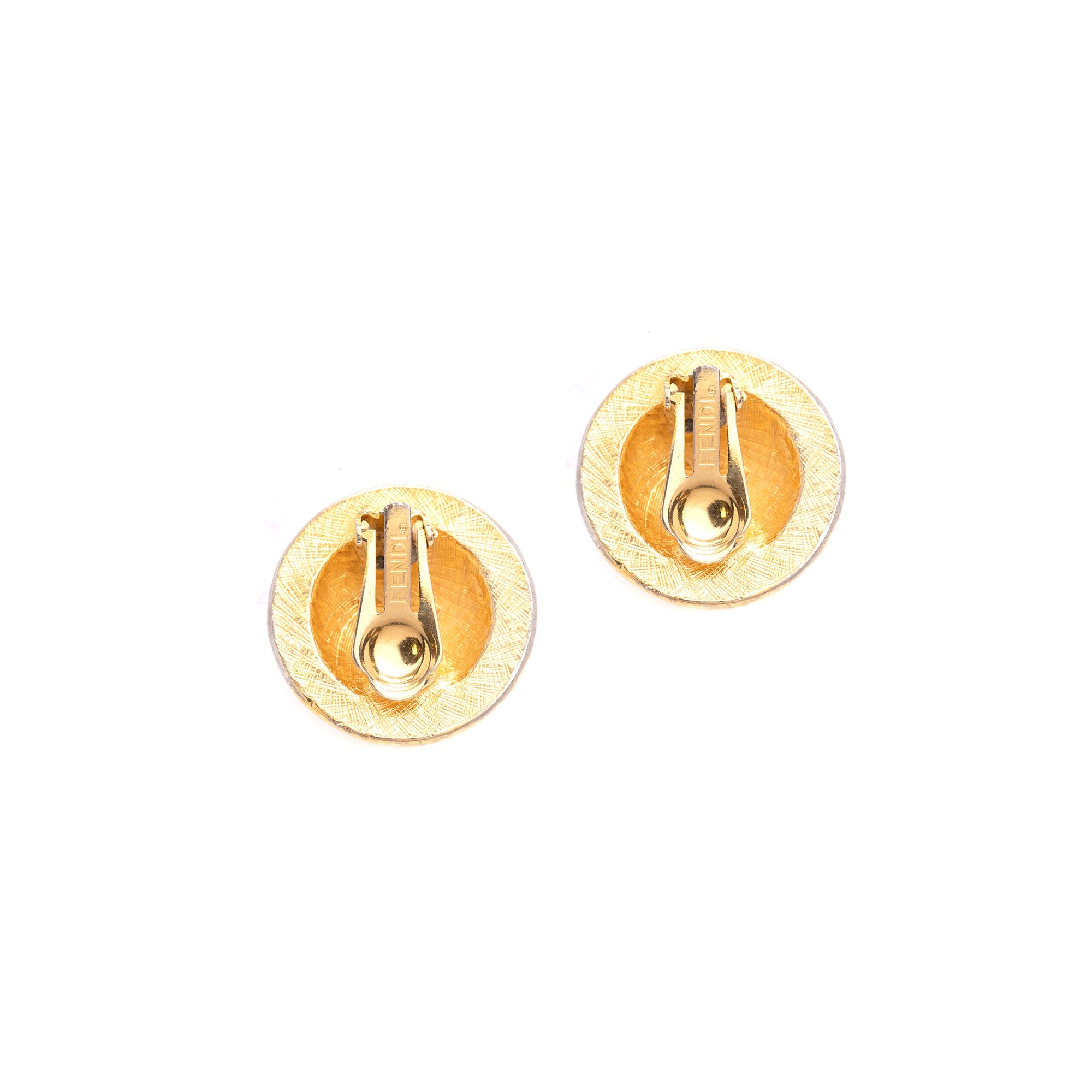 Fendi FF Logo Clip-On Earrings