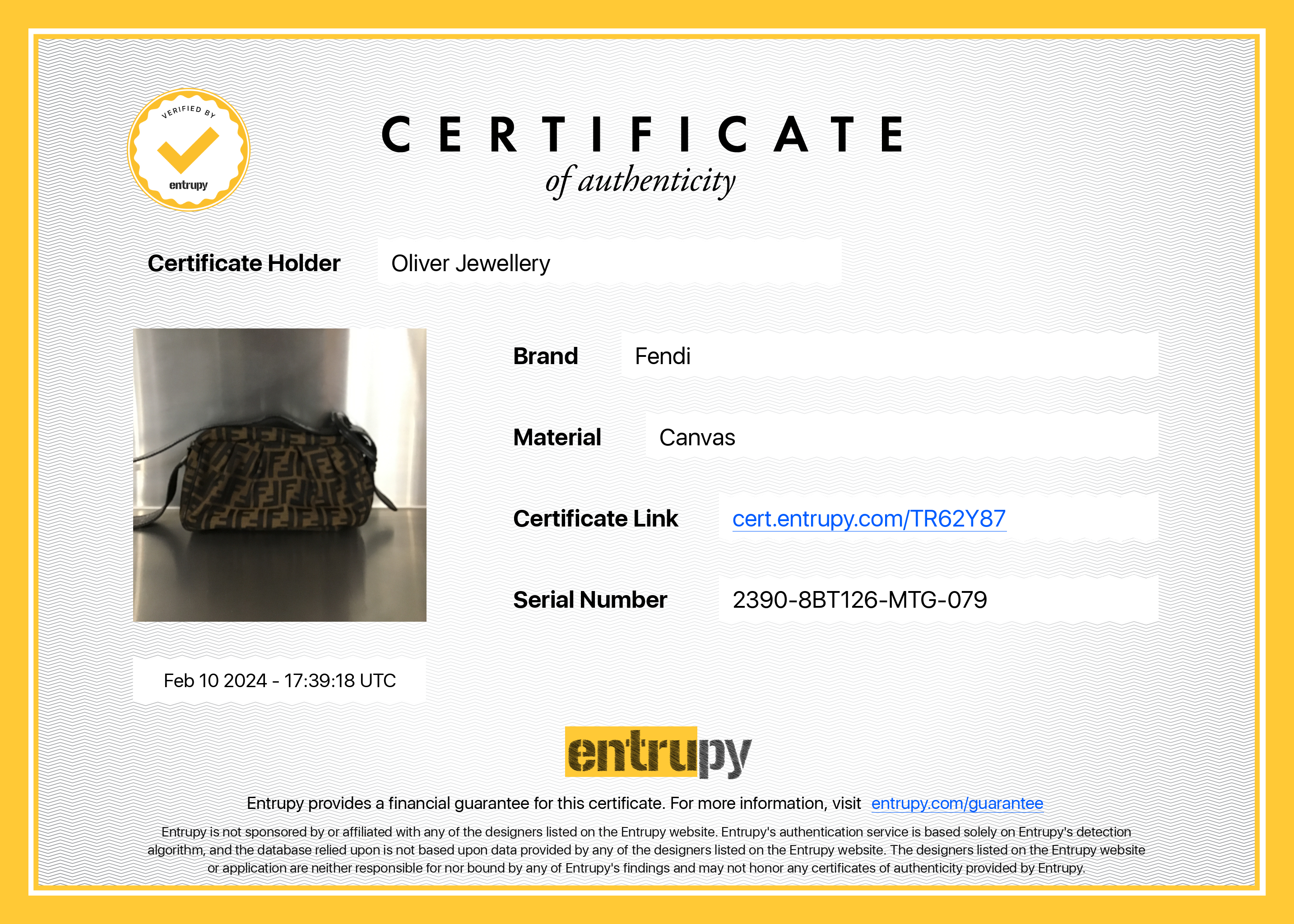 Fendi FF Zucca Canvas Small Camera Bag