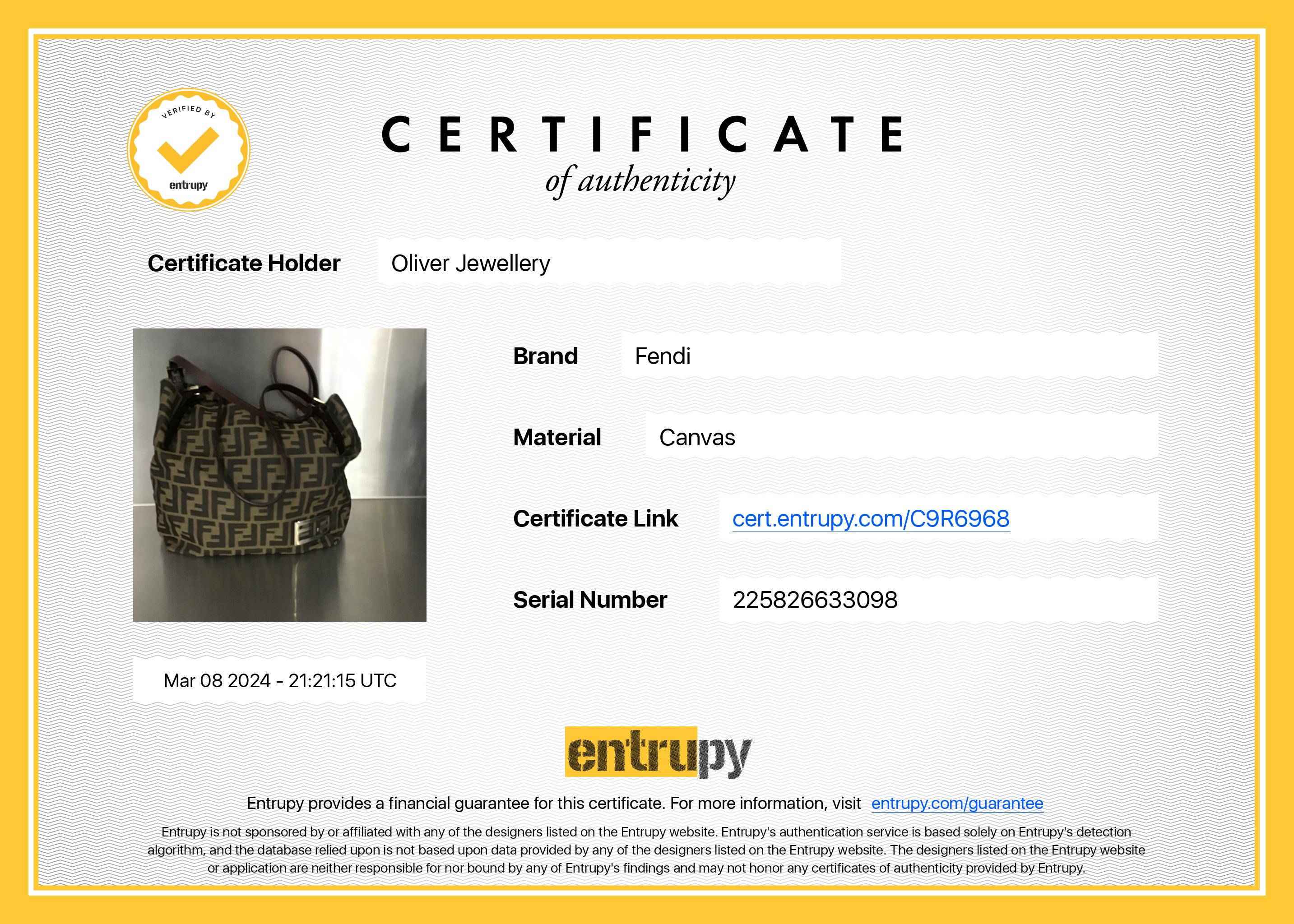 Fendi FF Zucca Canvas Tote Bag