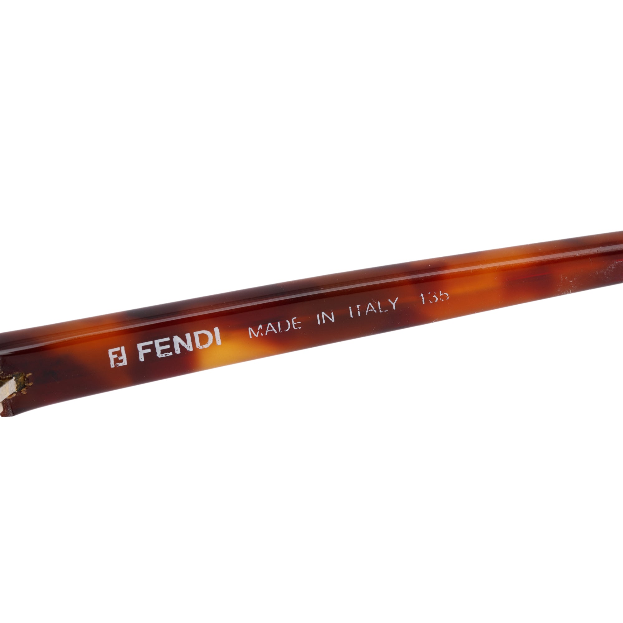 Fendi FS 137 Tortoise Acetate Round Sunglasses w/ Case