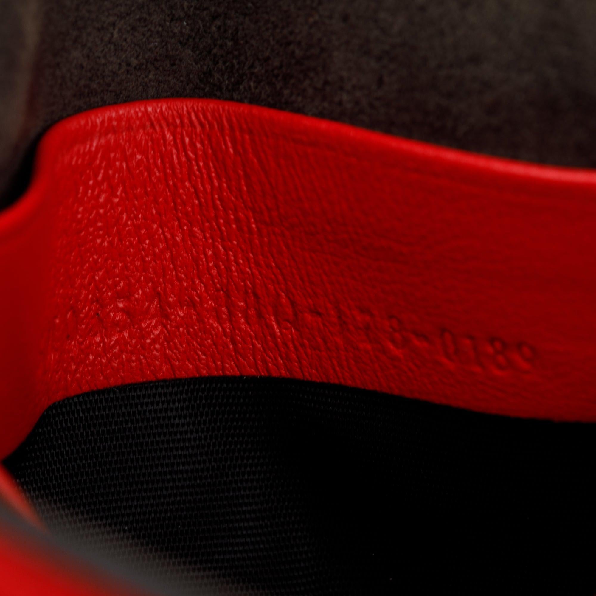 Fendi Fur-Trimmed Red Calfskin Leather Micro Buggie Baguette Crossbody