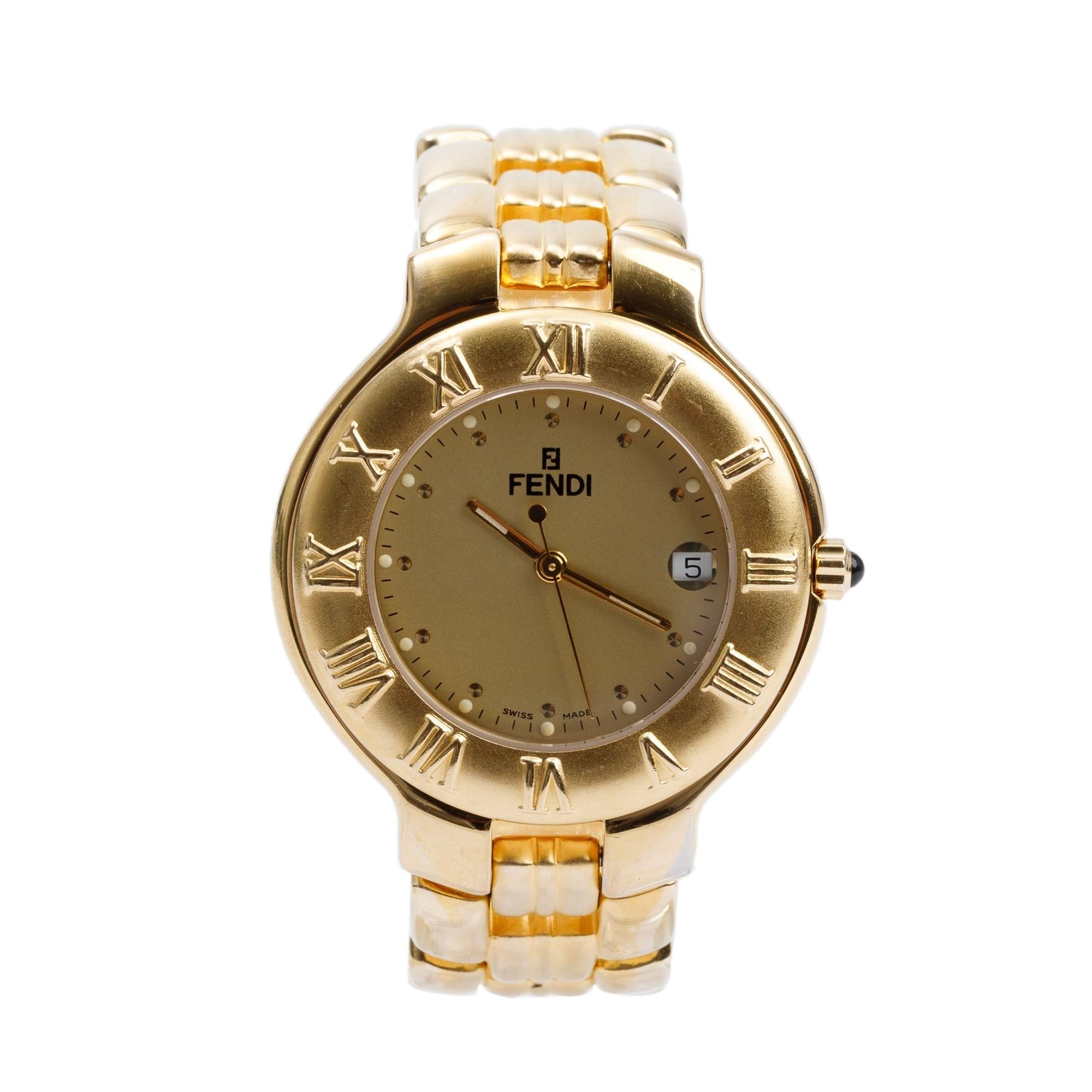 Fendi Gold-Plated Stainless Steel 900G Series 35 MM Watch