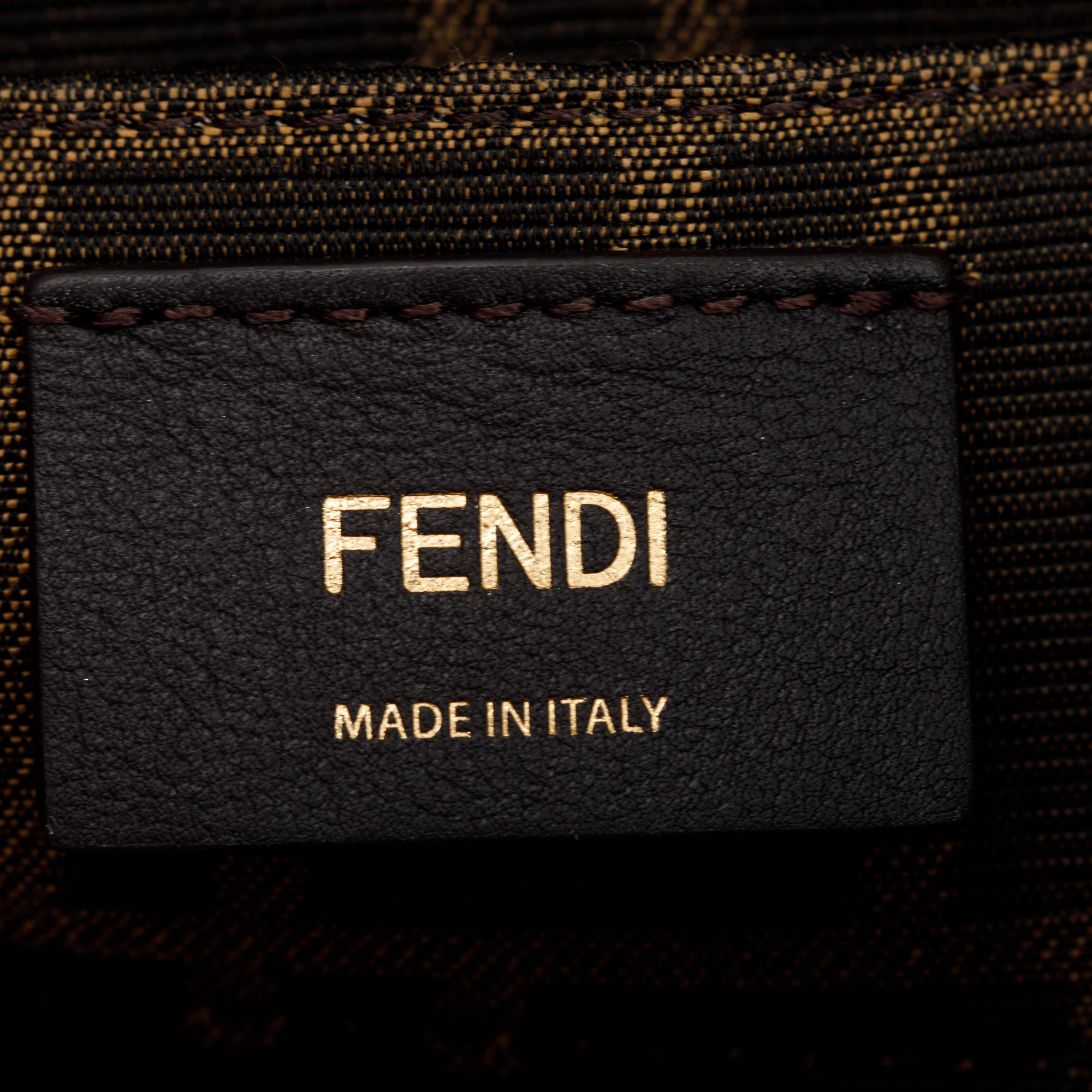 Fendi Green FF Motif Tapestry Fabric By the Way Mini Boston Bag w/ Strap & Box