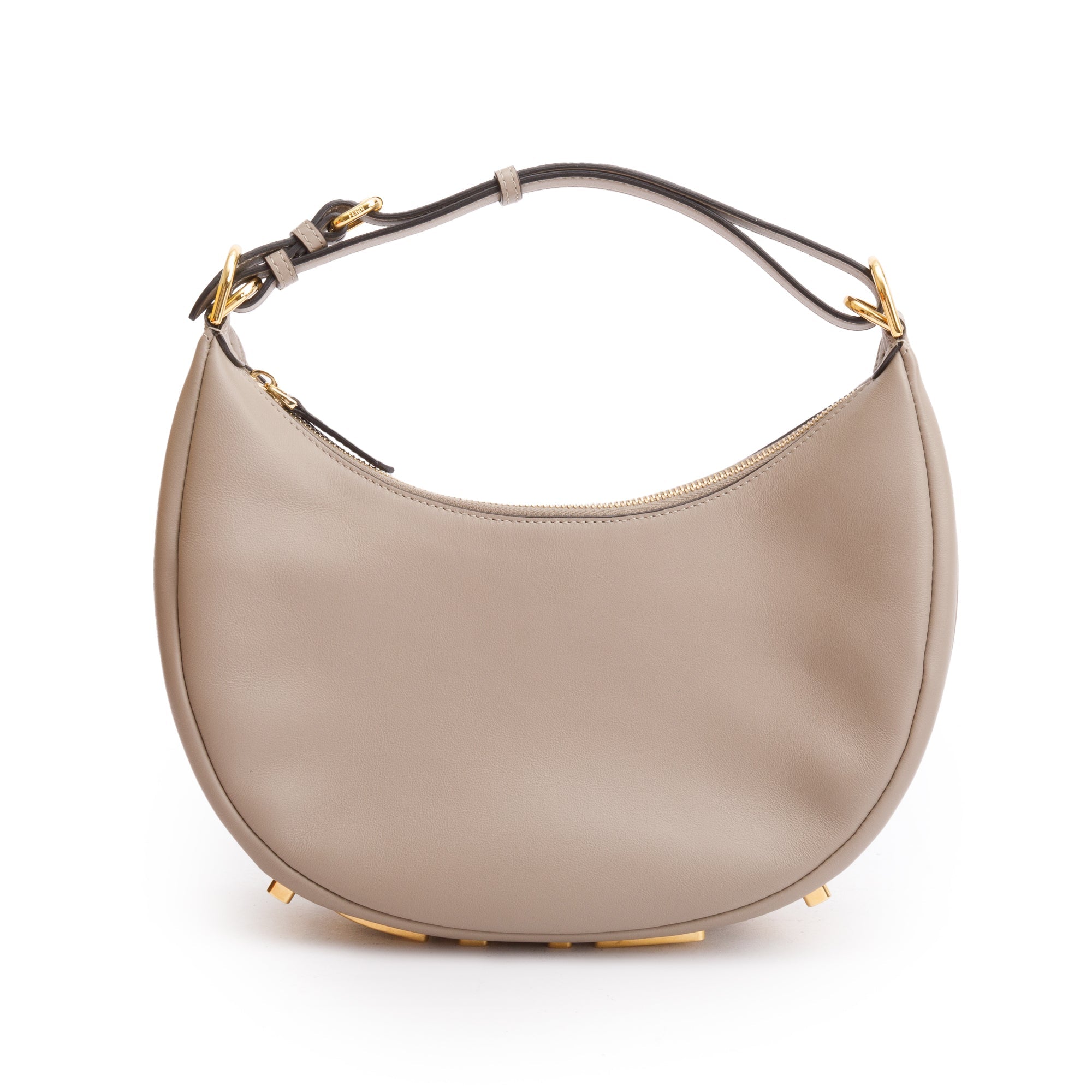 Fendi Grey Calf Leather Small Fendigraphy Bag w/ Box & Receipt