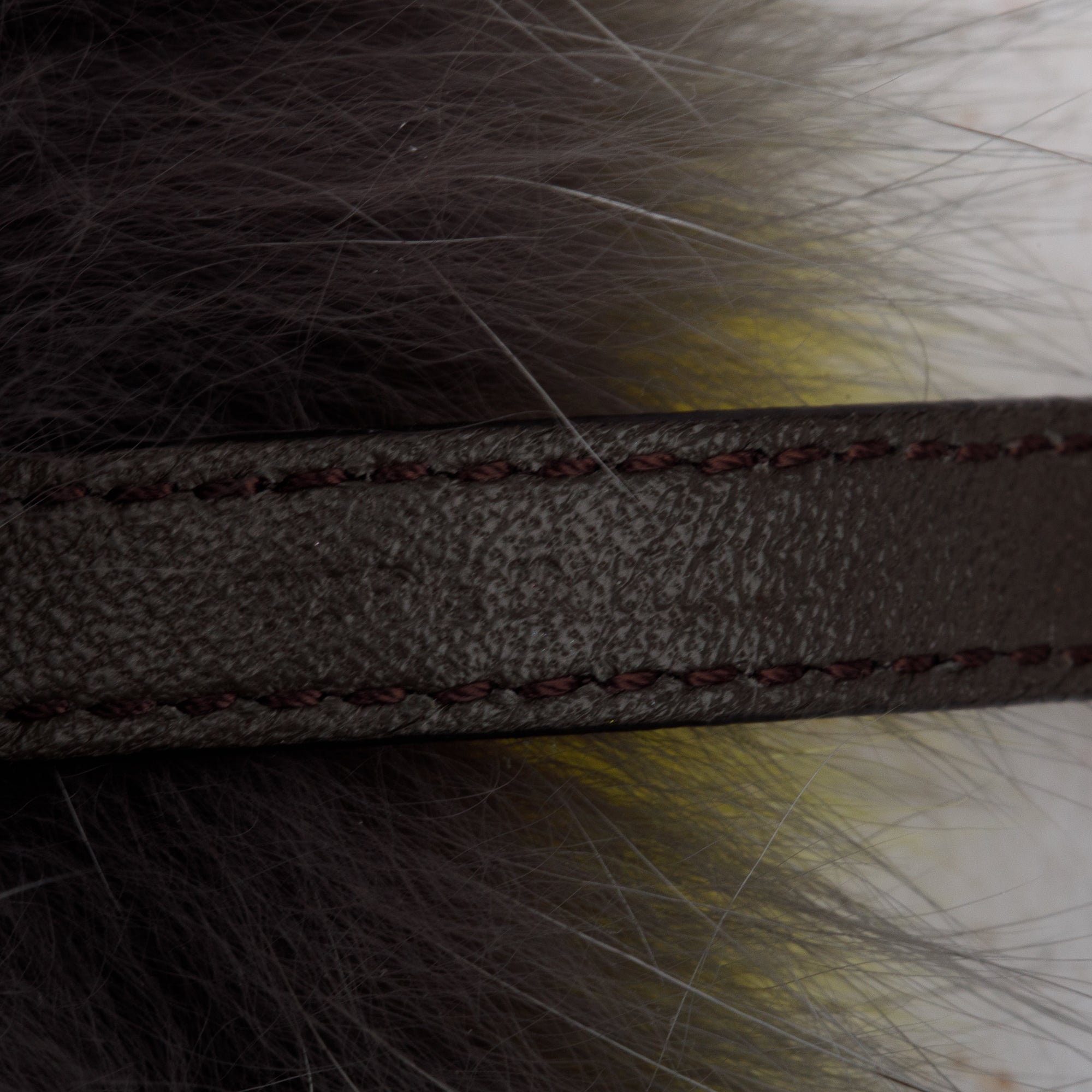 Fendi Grey Mink Fox Fur Alphabet 'S' Pompom Bag Charm