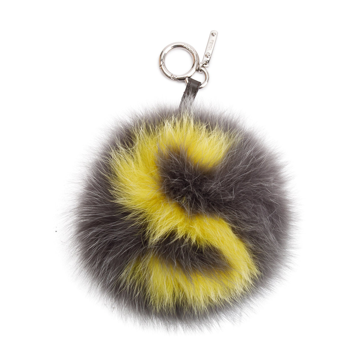 Fendi Grey Mink Fox Fur Alphabet 'S' Pompom Bag Charm – OLIVER'S