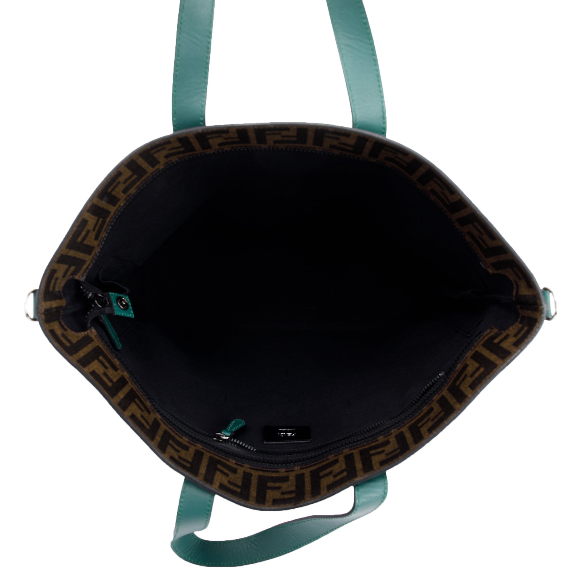 Fendi Leather-Trimmed FF Zucca Tote w/ Strap