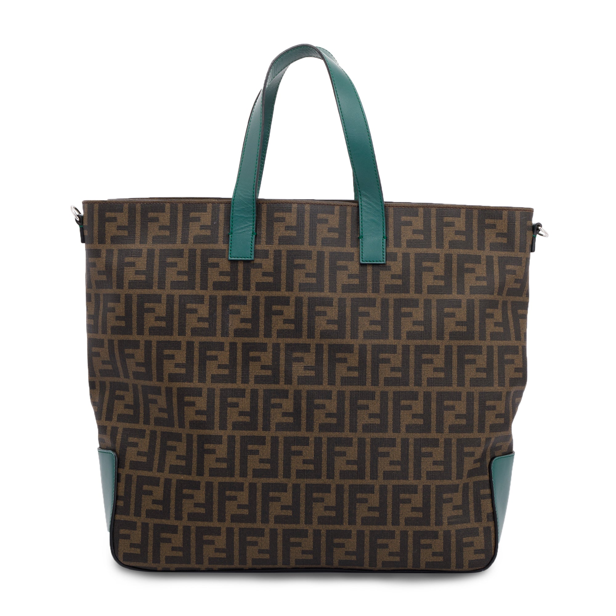 Fendi Leather-Trimmed FF Zucca Tote w/ Strap