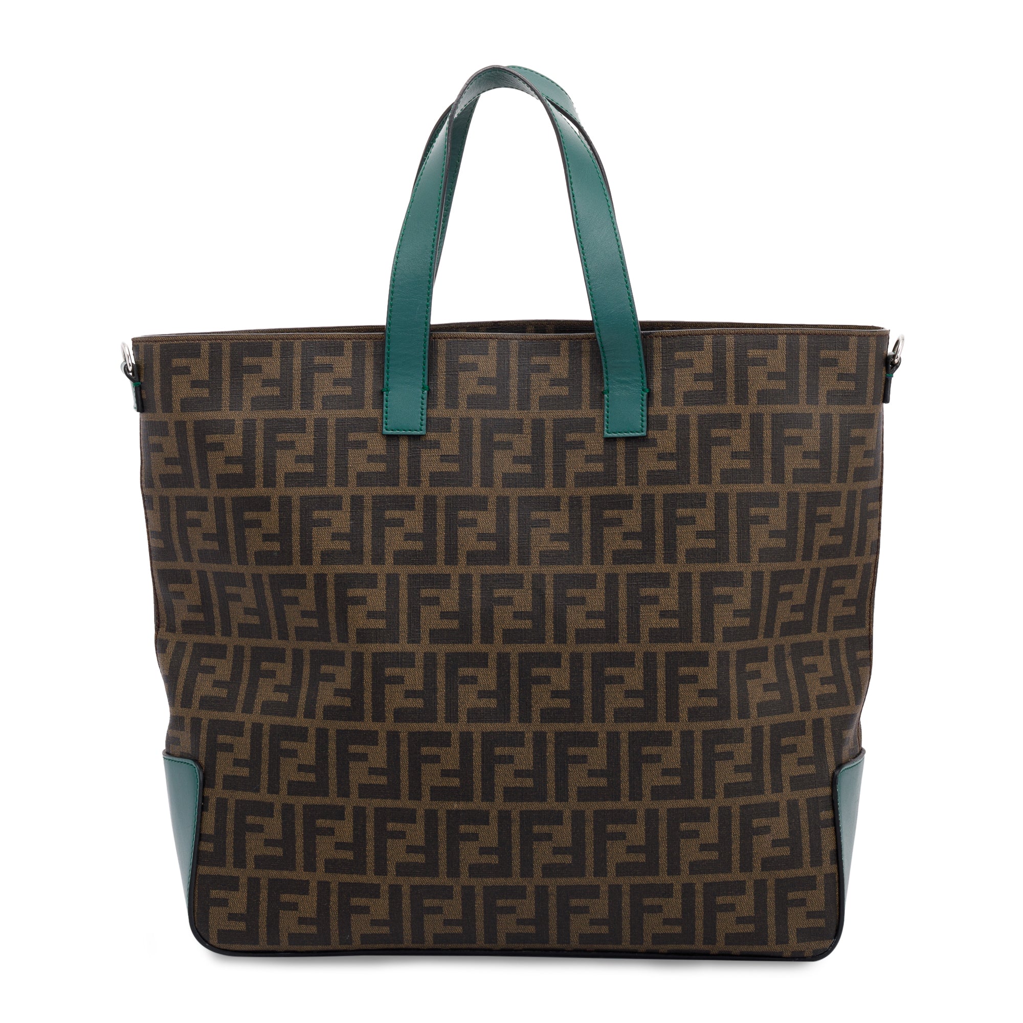 Fendi Leather-Trimmed FF Zucca Tote w/ Strap