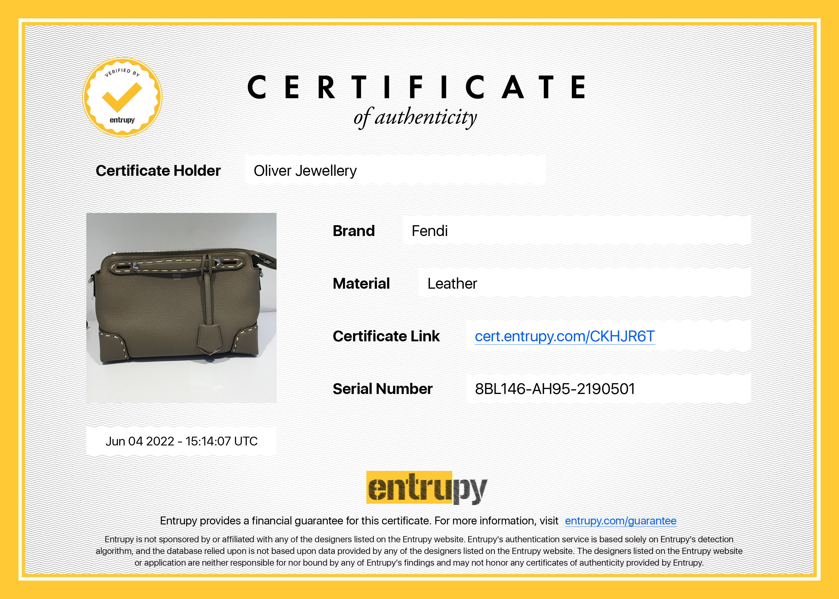 Fendi Medium By the Way Leather Satchel