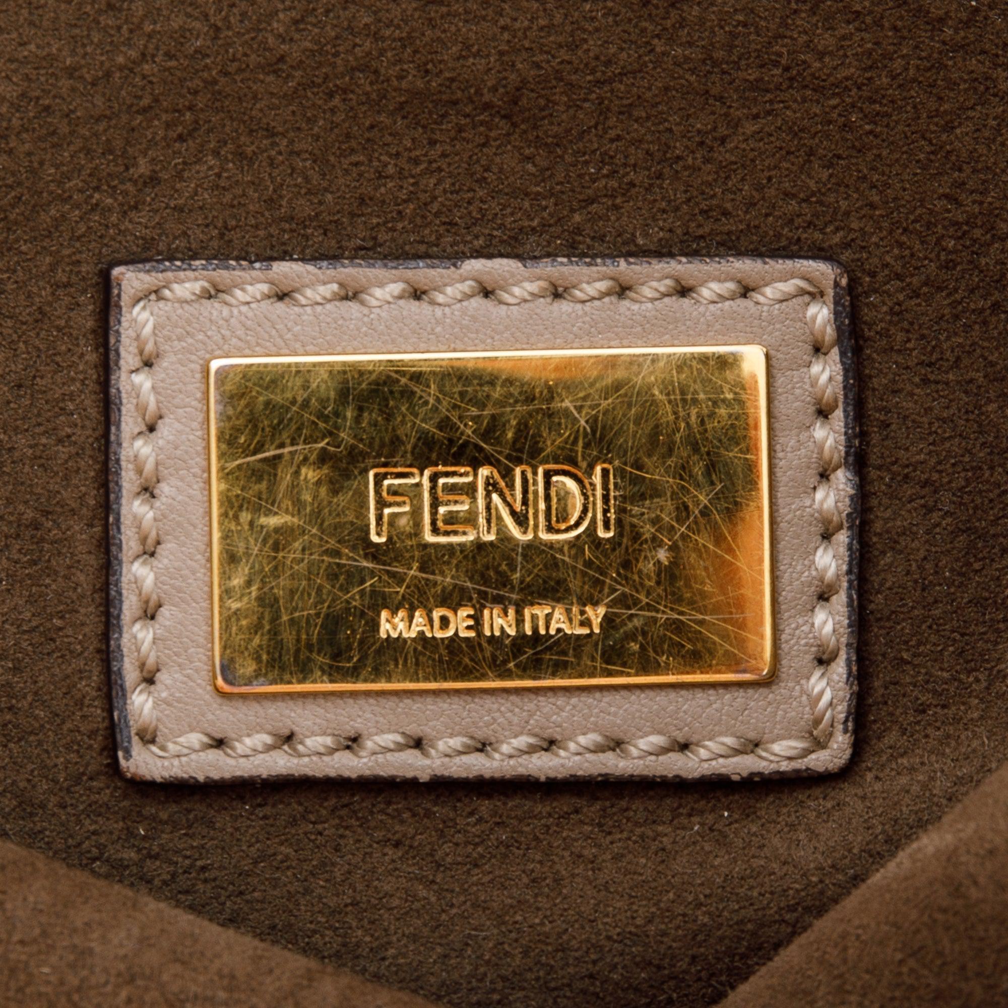 Fendi Medium Peekaboo Bag with Tortoise Detail w/ Strap