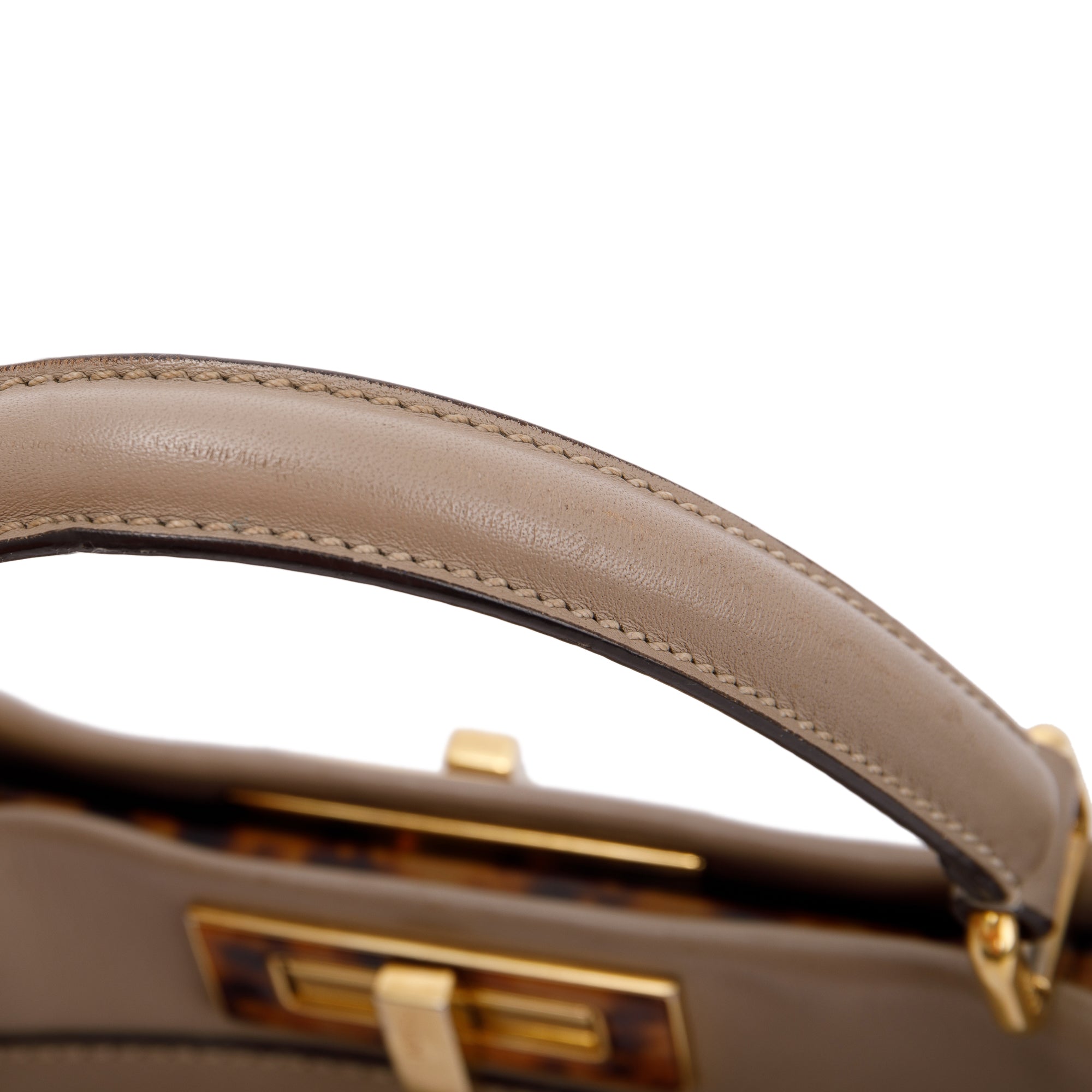 Fendi Medium Peekaboo Bag with Tortoise Detail w/ Strap