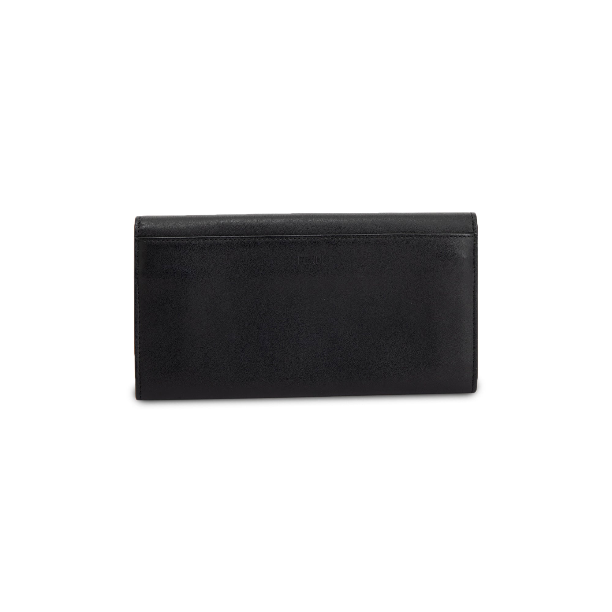 Fendi Monster Motif Leather Continental Wallet