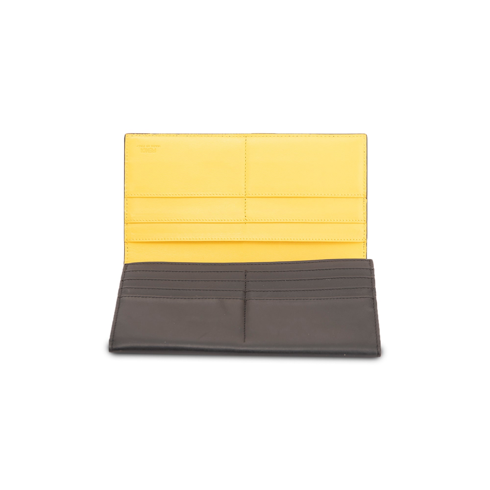 Fendi Monster Motif Leather Continental Wallet