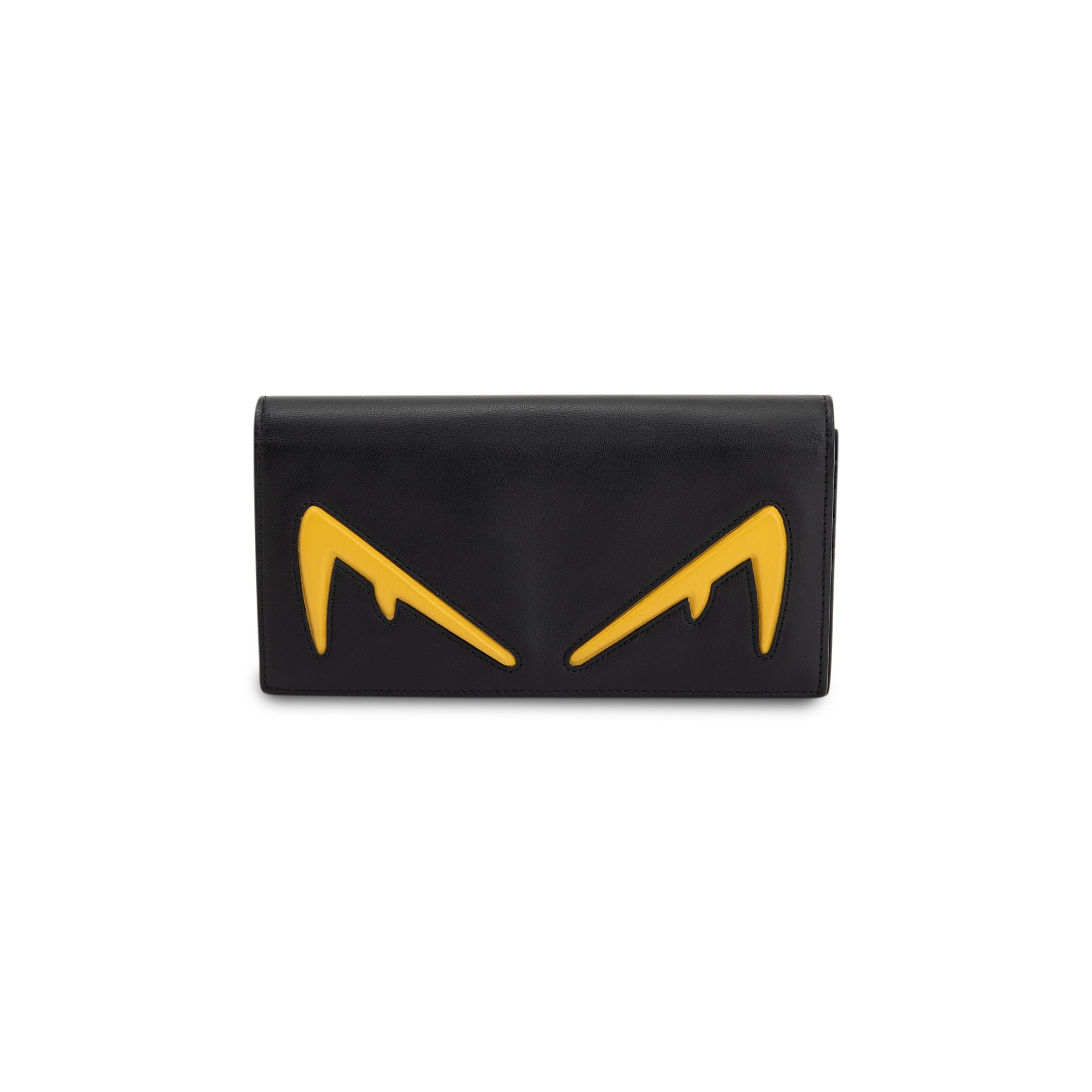 Fendi Monster Motif Leather Continental Wallet
