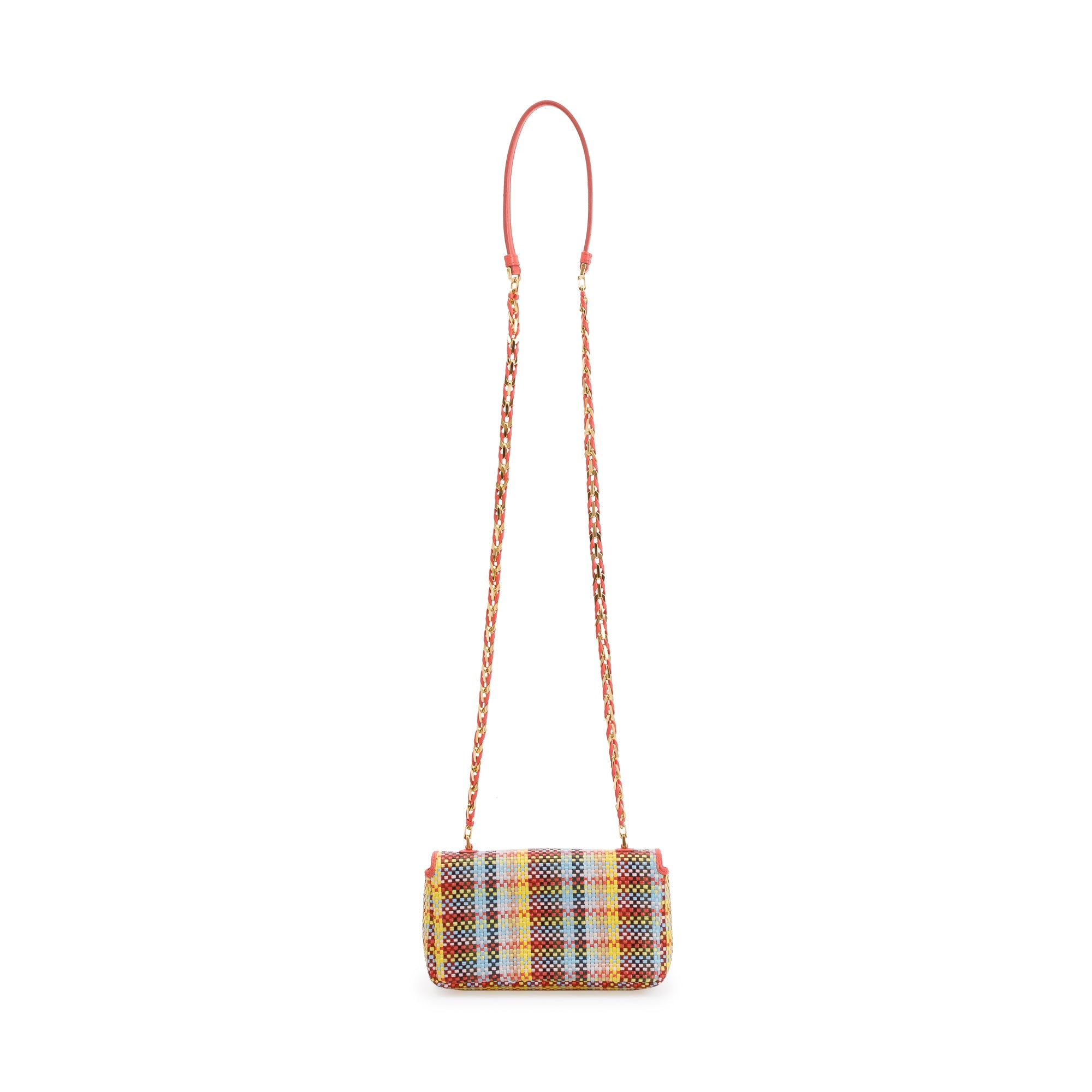 Fendi Multicolor Rosa Ecstacy Woven Nappa Intrecciato Mini Be Baguette Crossbody