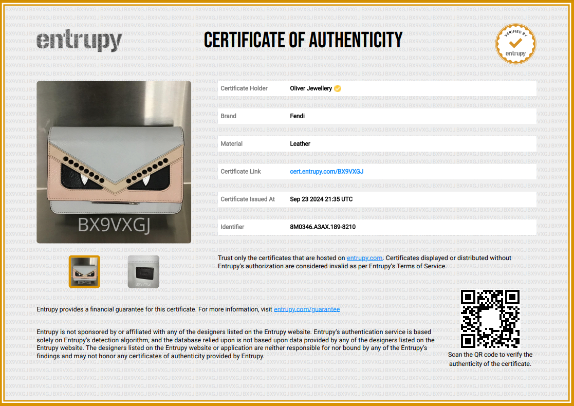 Fendi Multicolour Leather Monster Eyes Tube Wallet on Chain