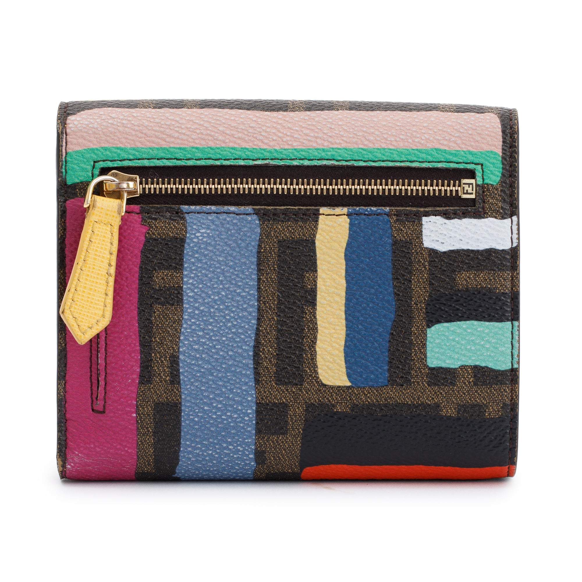 Fendi Multicolour Zucca Compact Wallet w/ Box