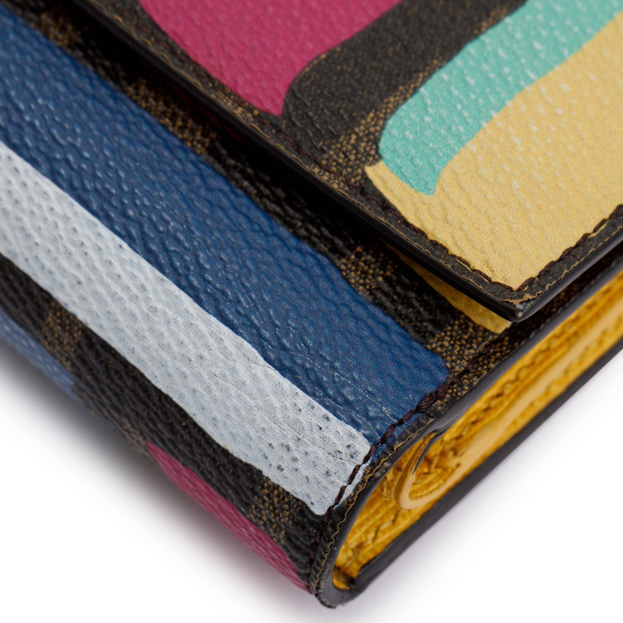 Fendi Multicolour Zucca Compact Wallet w/ Box