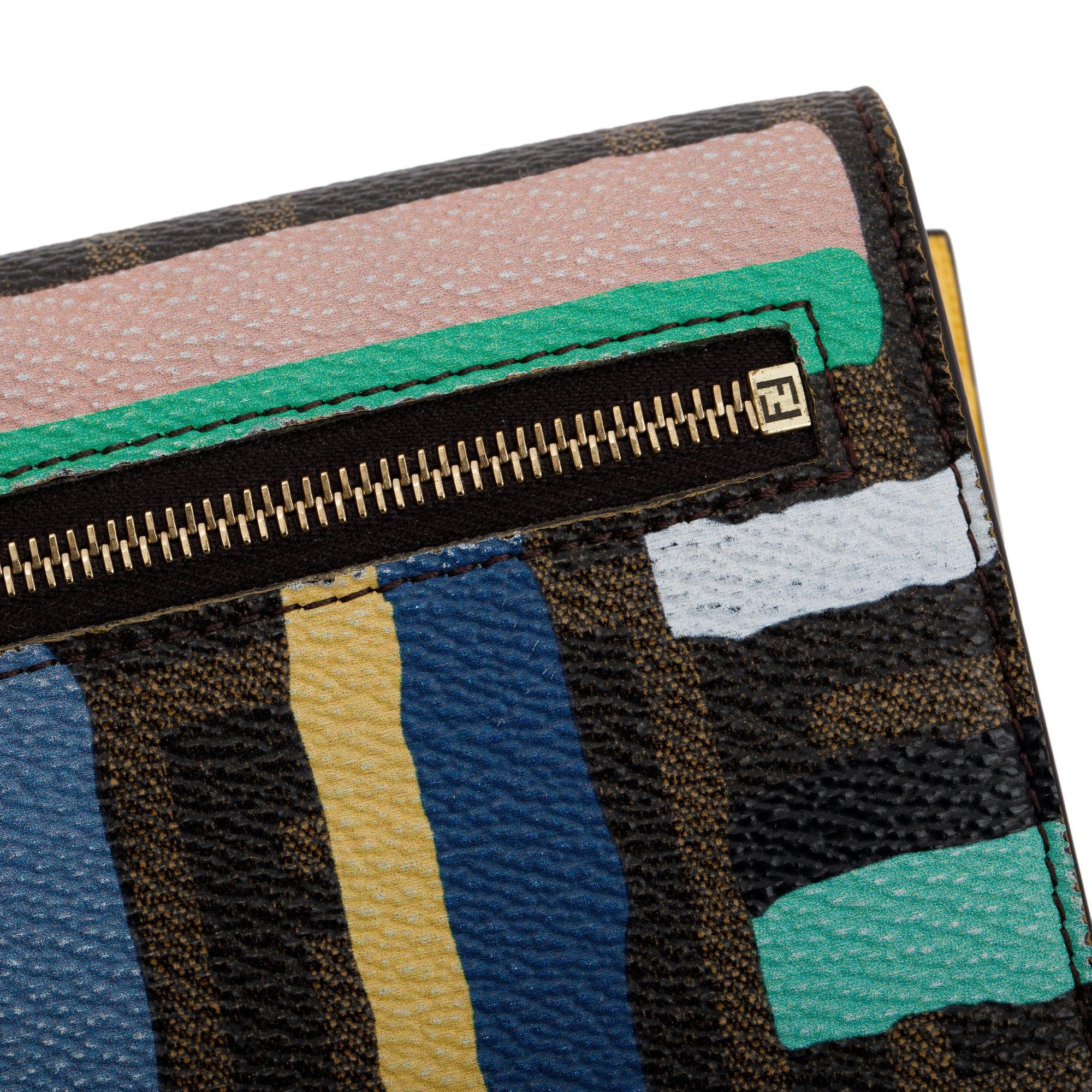 Fendi Multicolour Zucca Compact Wallet w/ Box