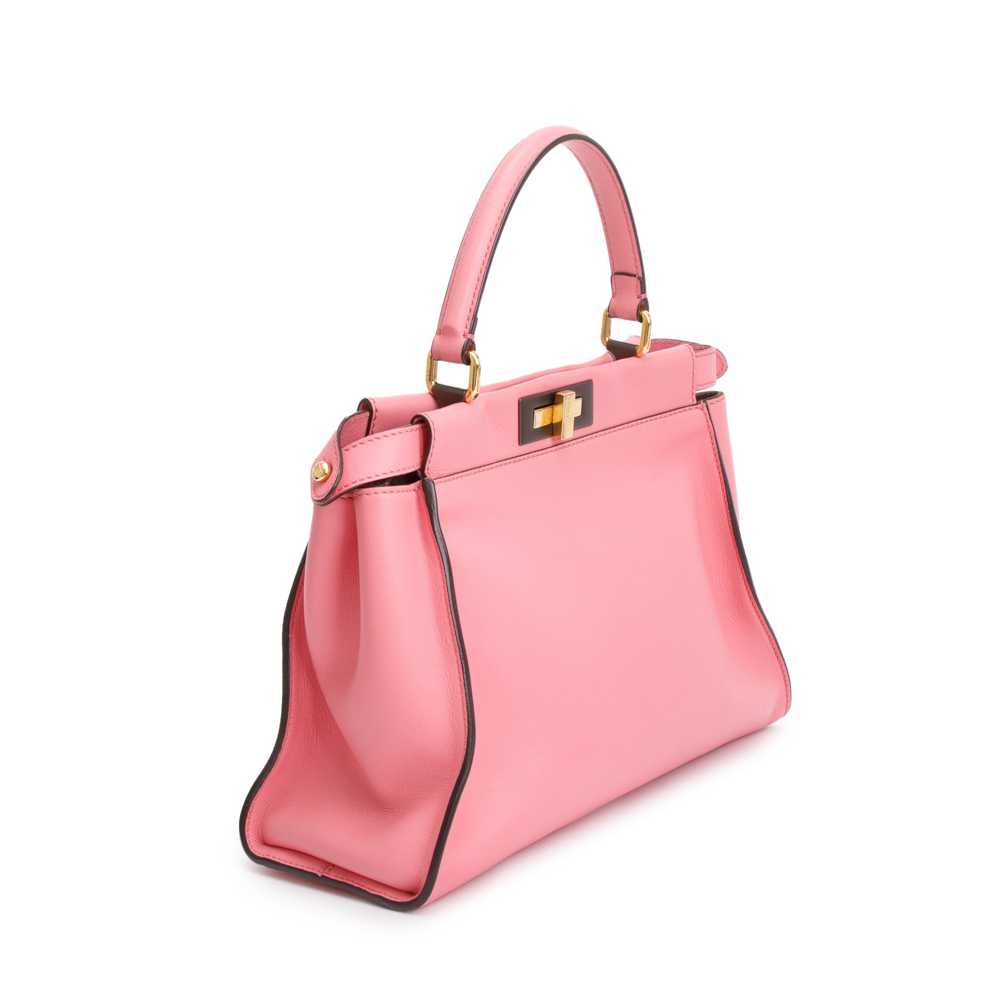 Fendi Pink Calfskin Leather Medium Peekaboo Bag