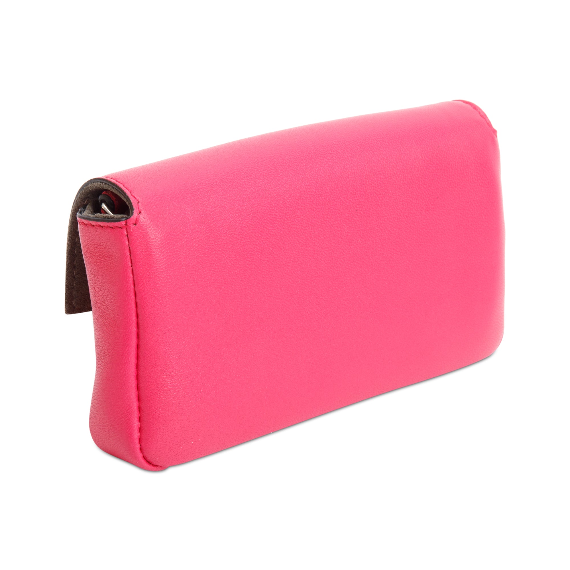 Fendi Pink Calfskin Leather Micro Baguette Bag w/ Box