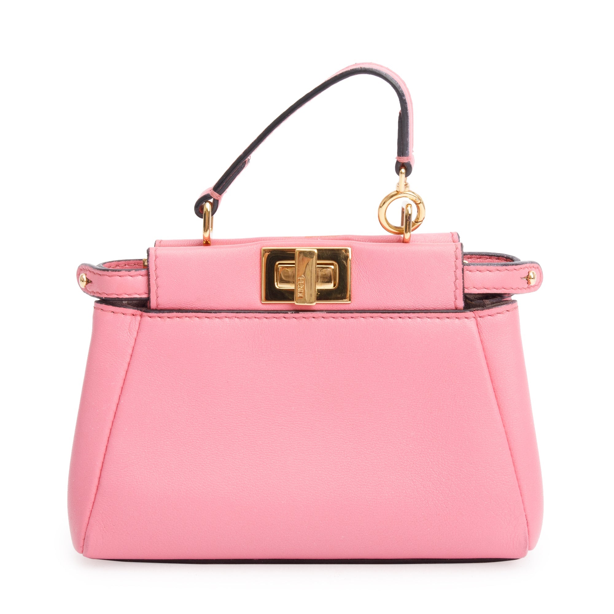 Fendi Pink Leather Micro Peekaboo Bag