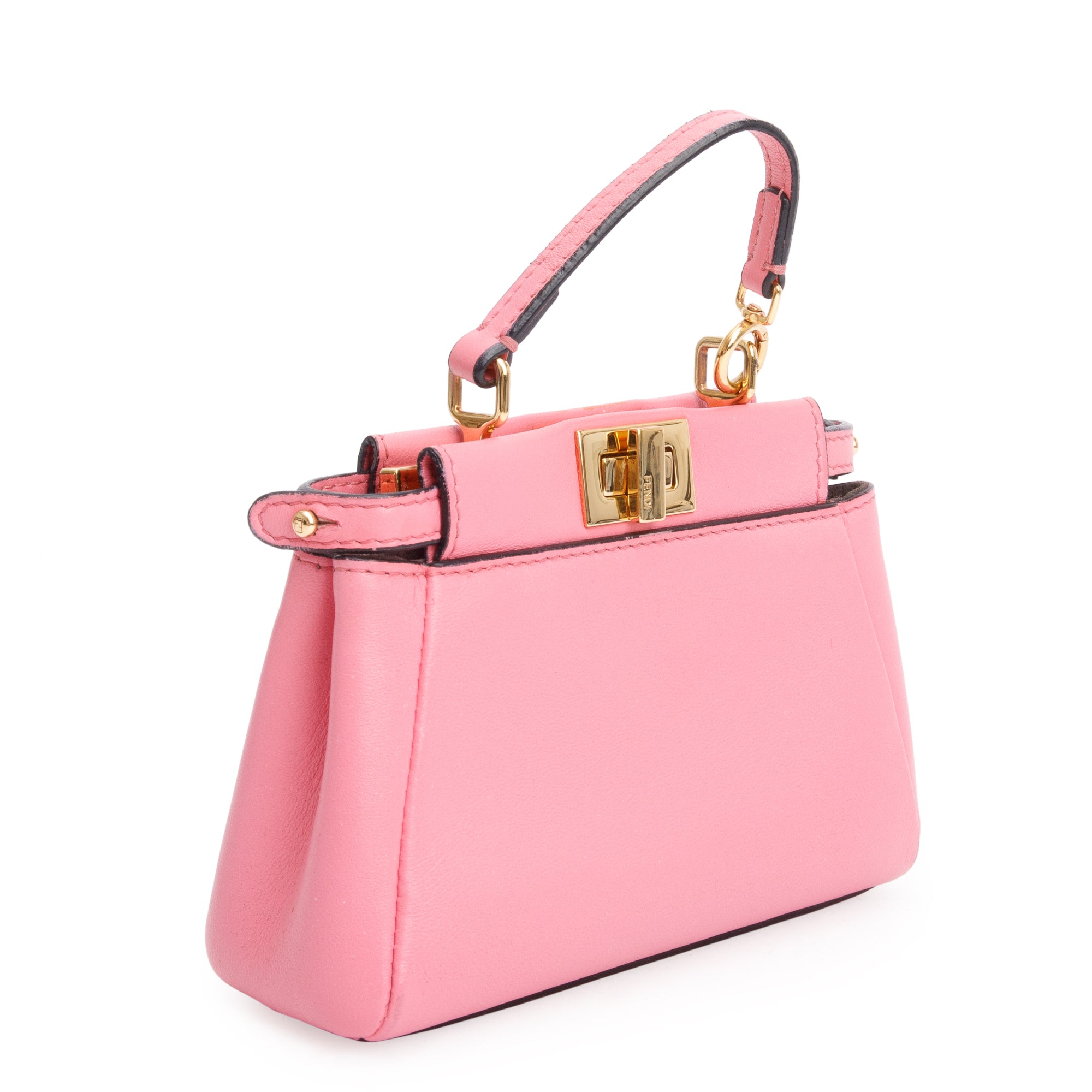 Fendi Pink Leather Micro Peekaboo Bag