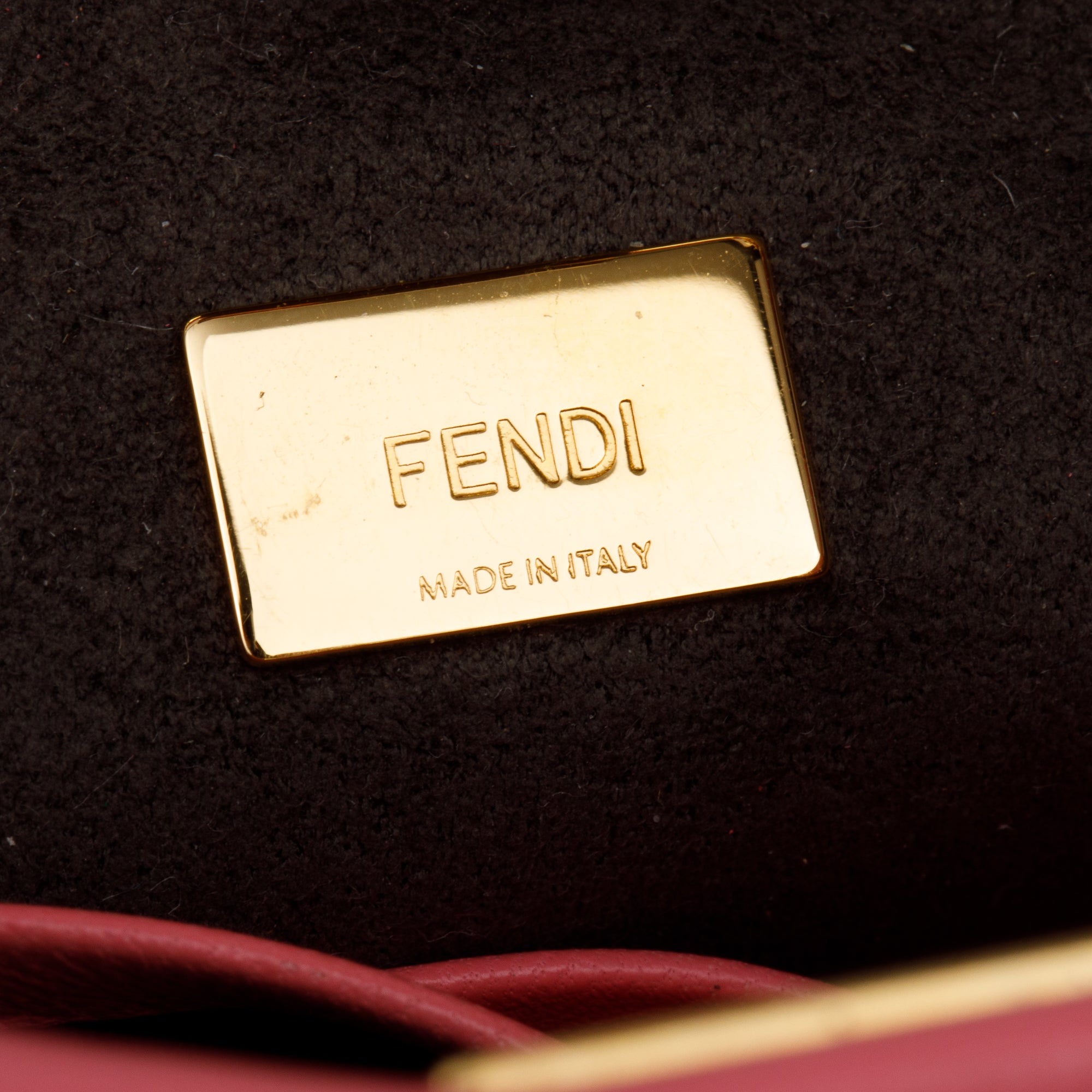 Fendi Pink Leather Micro Peekaboo Bag