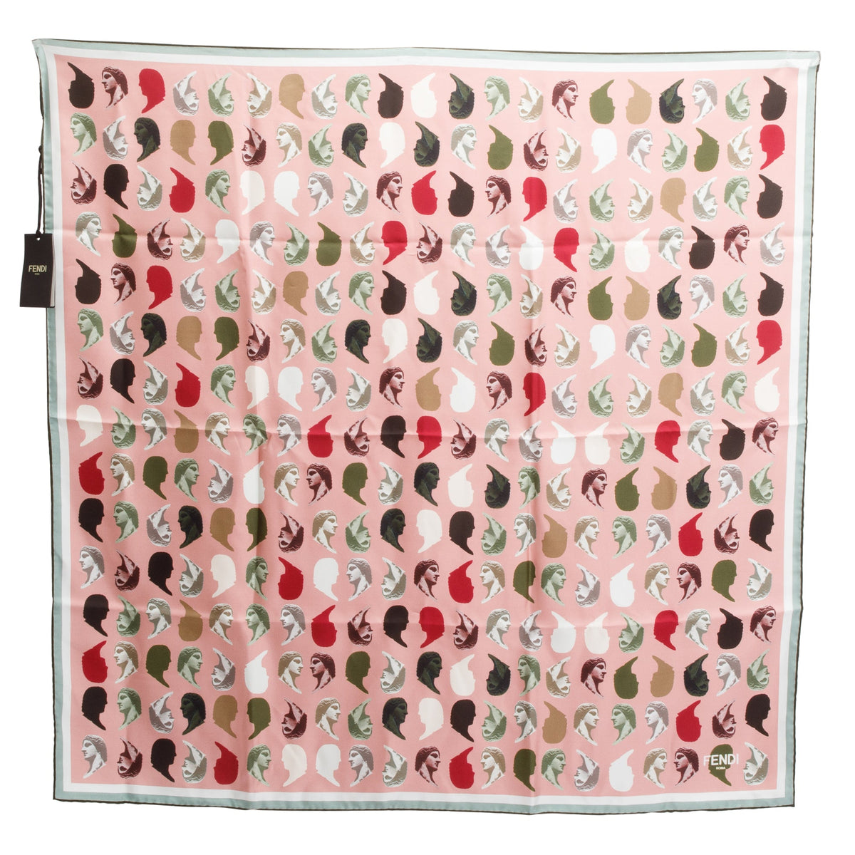 Fendi Pink Multicolor Print Silk Foulard 90 w/ Box – Oliver Jewellery