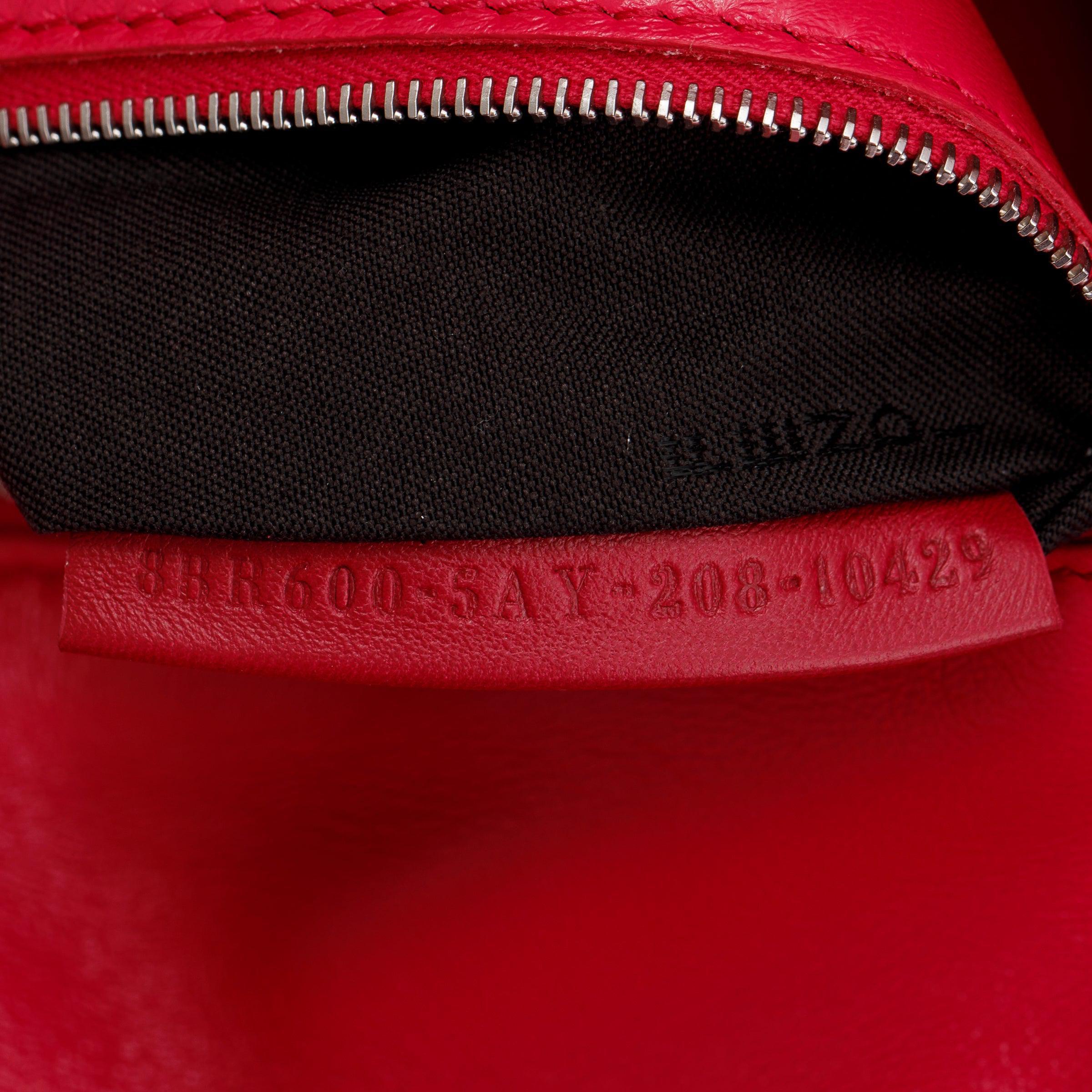 Fendi Pink Shearling Baguette NM Shoulder Bag