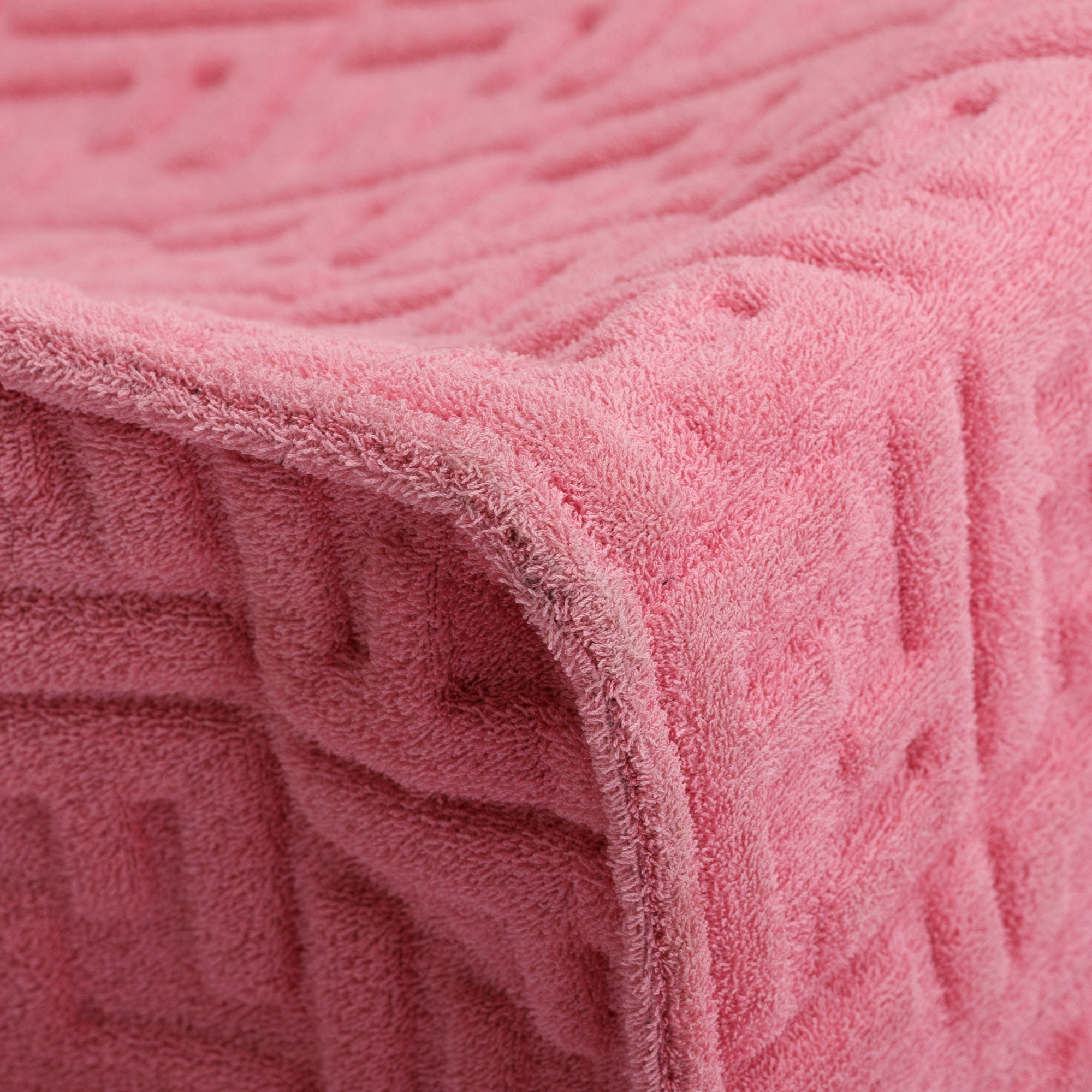 Fendi Pink XL FF Zucca Terry Cloth Sunshine Shopper Tote