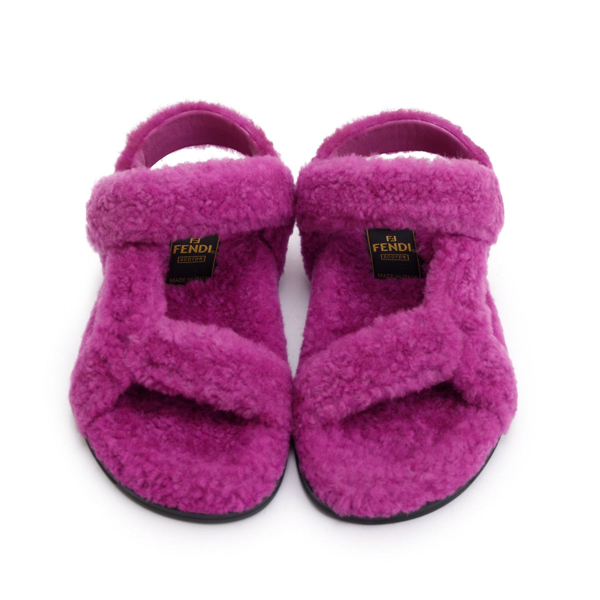 FENDI ファーサンダル パープル Fendi-Purple-Fur-Fendi-Feel-