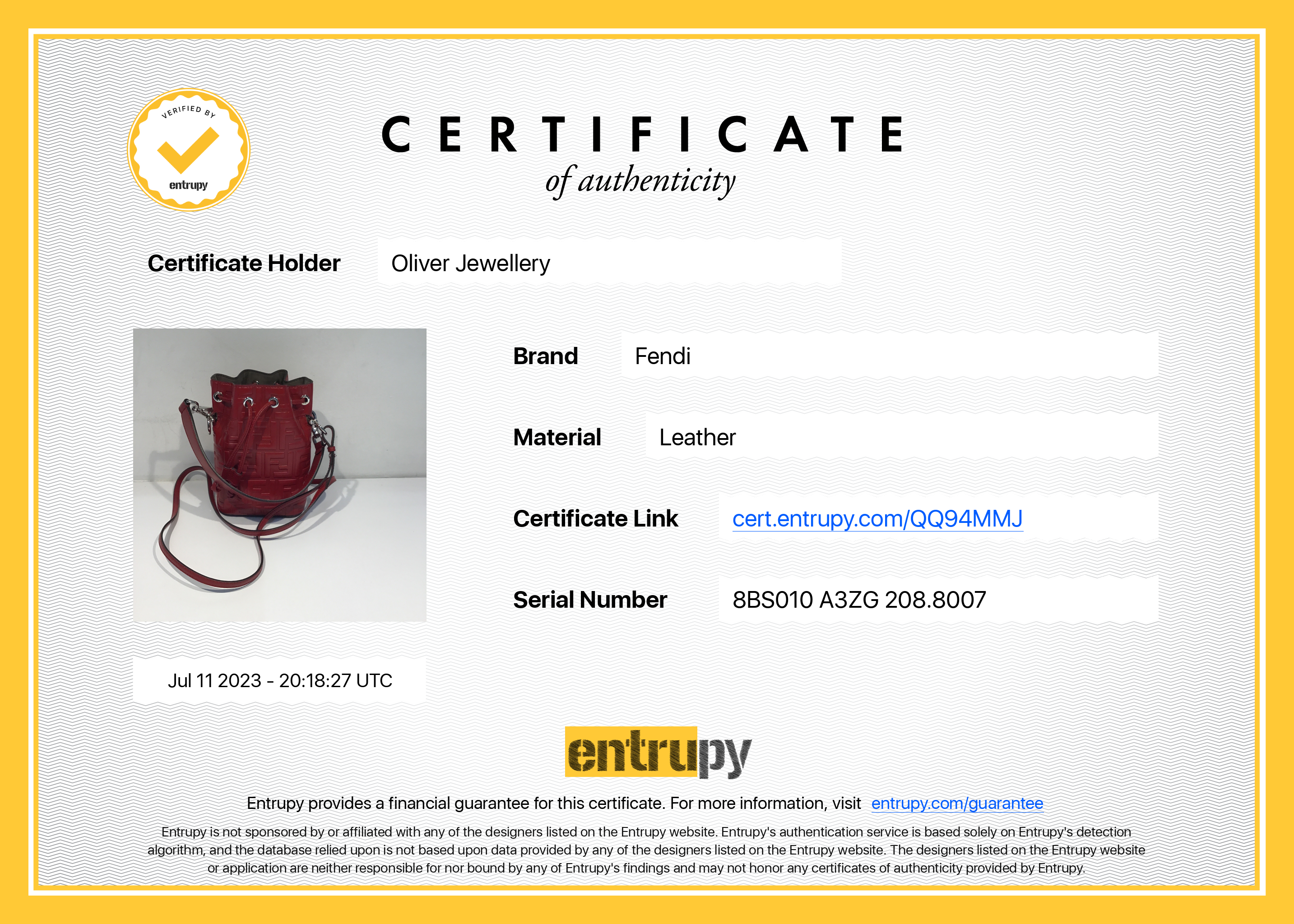 Fendi Red Mini Mon Tresor Bucket Bag