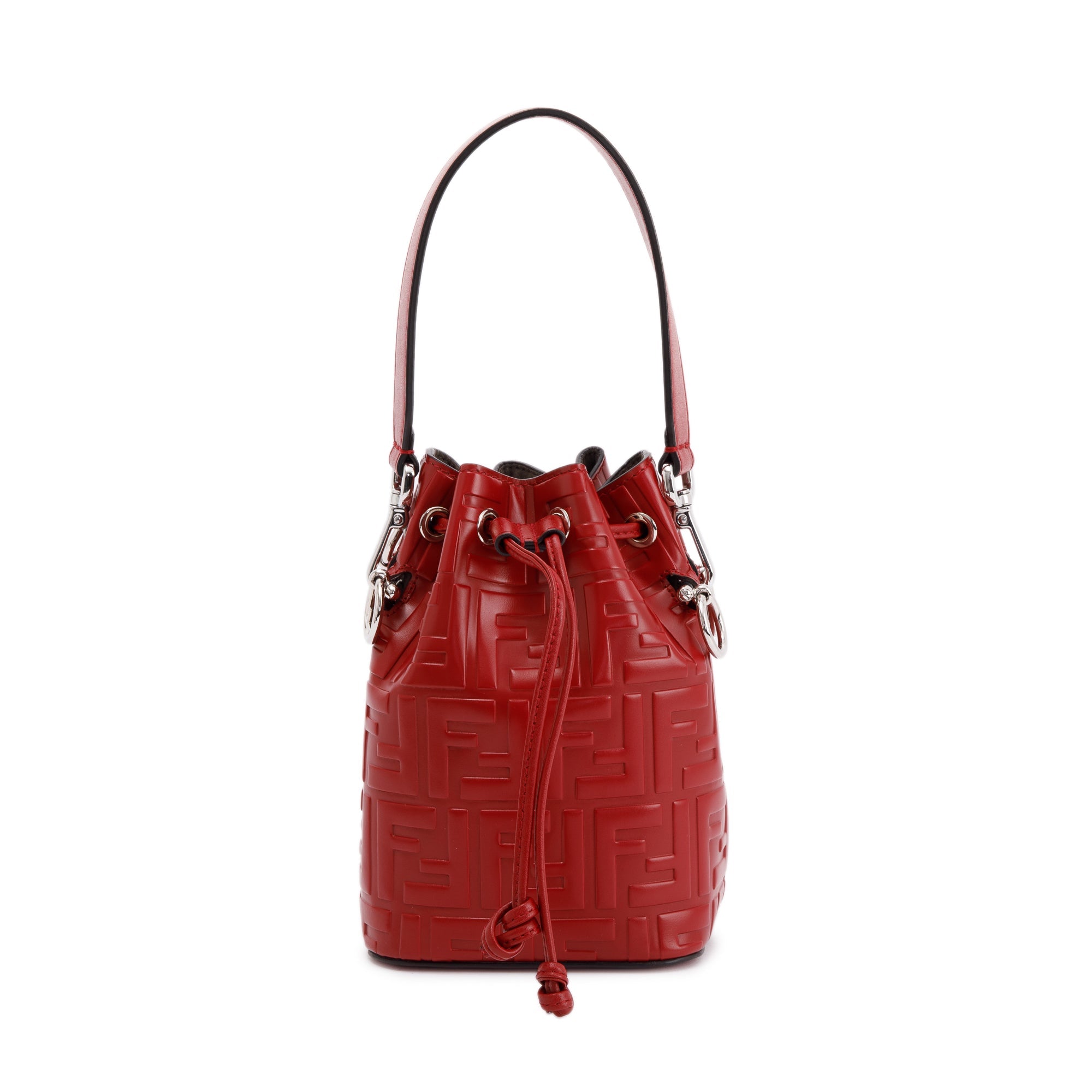Fendi Red Mini Mon Tresor Bucket Bag