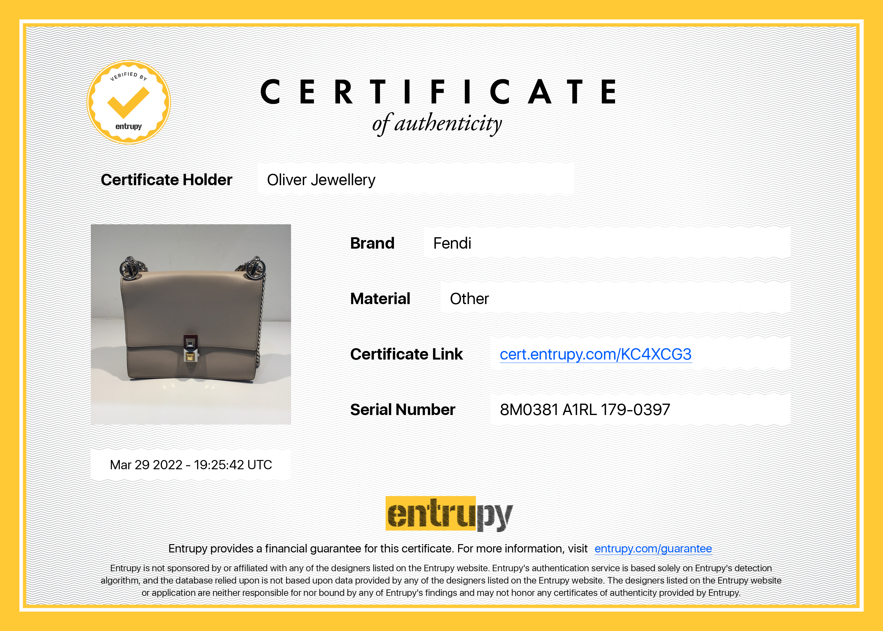 Fendi Small Kan I Leather Chain Shoulder Bag