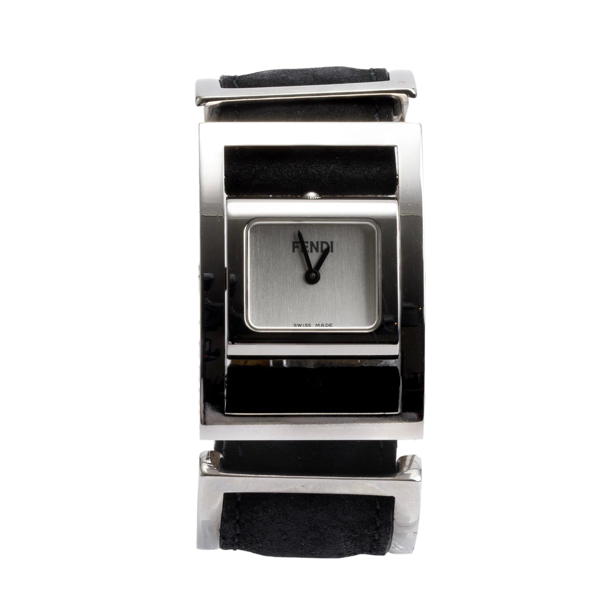 Fendi Stainless Steel Flip Face 5000 Series Watch w/ Box