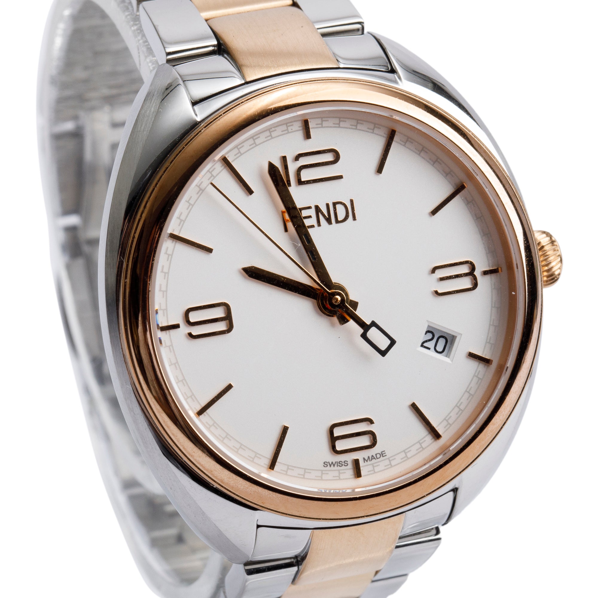 Fendi Stainless Steel & Gold-Plated Momento 34 MM Quartz Watch w/ Box