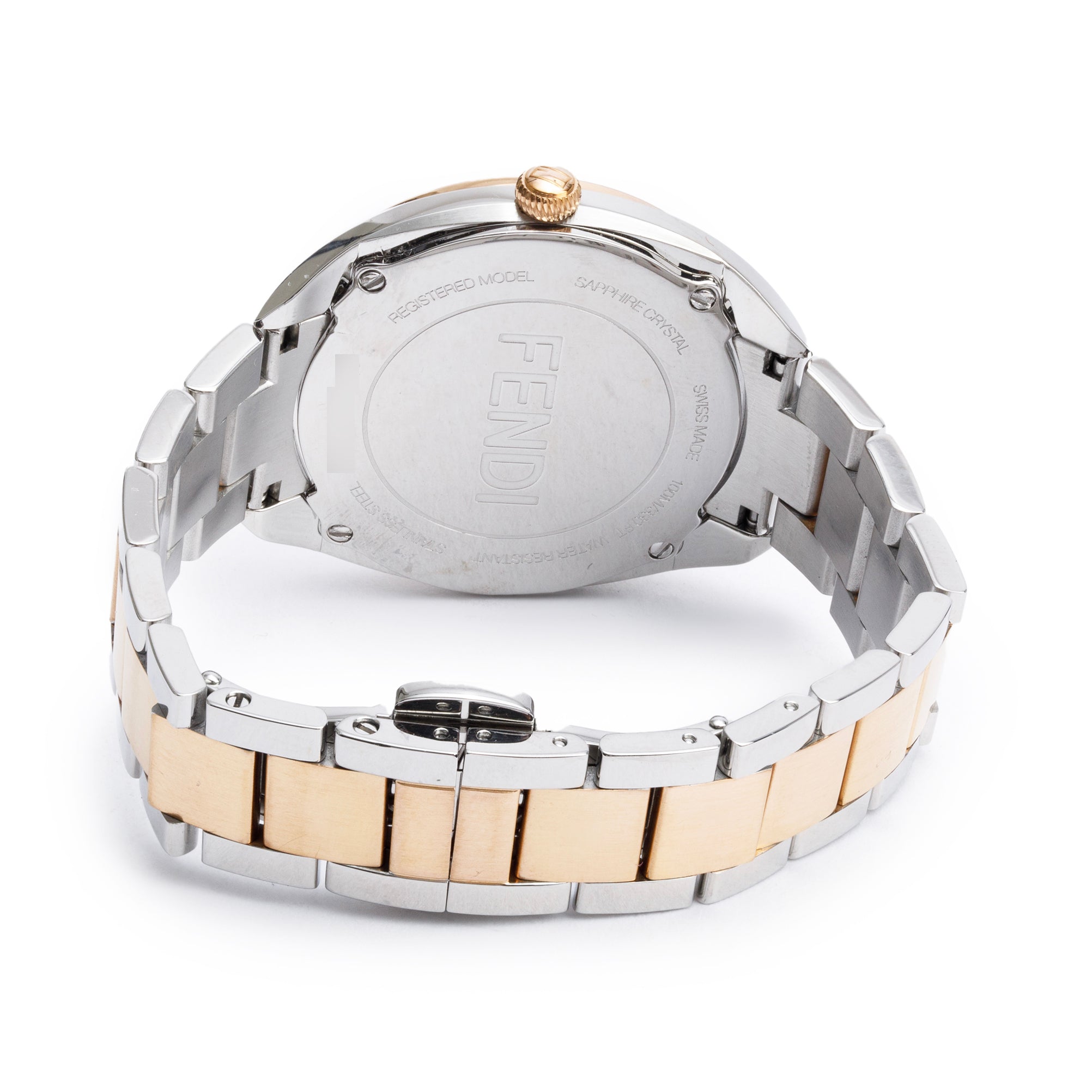 Fendi Stainless Steel & Gold-Plated Momento 34 MM Quartz Watch w/ Box