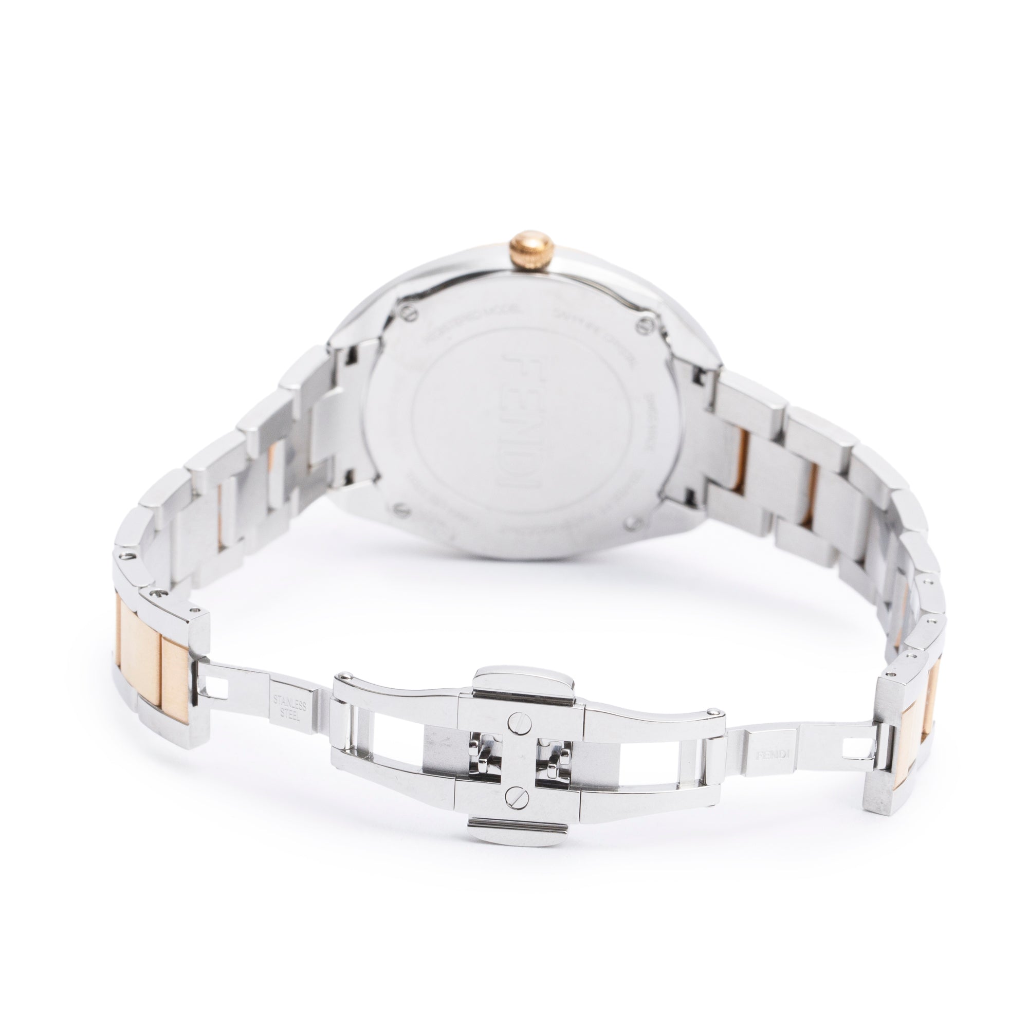 Fendi Stainless Steel & Gold-Plated Momento 34 MM Quartz Watch w/ Box