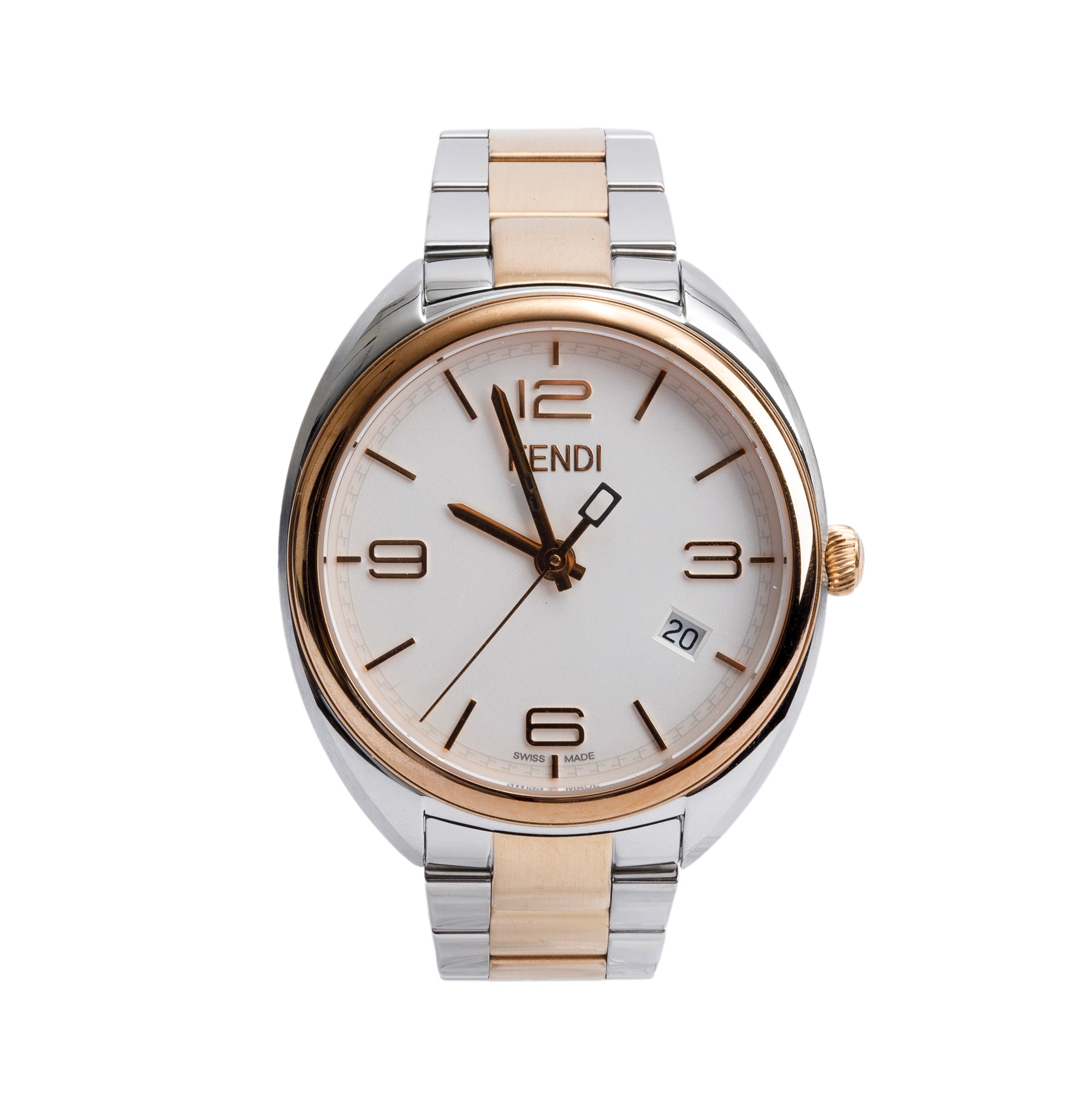 Fendi Stainless Steel & Gold-Plated Momento 34 MM Quartz Watch w/ Box