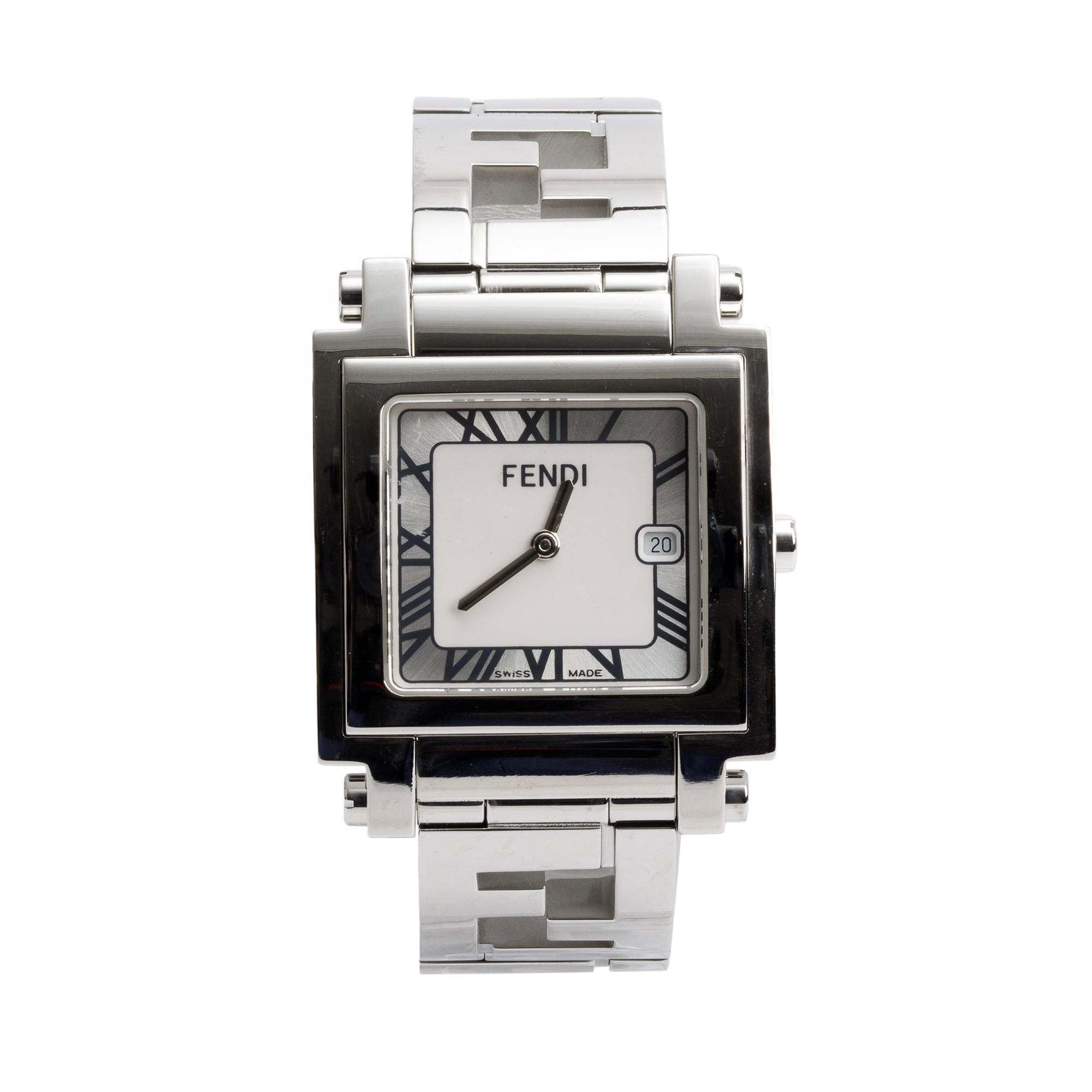 Fendi Stainless Steel Quadro Watch