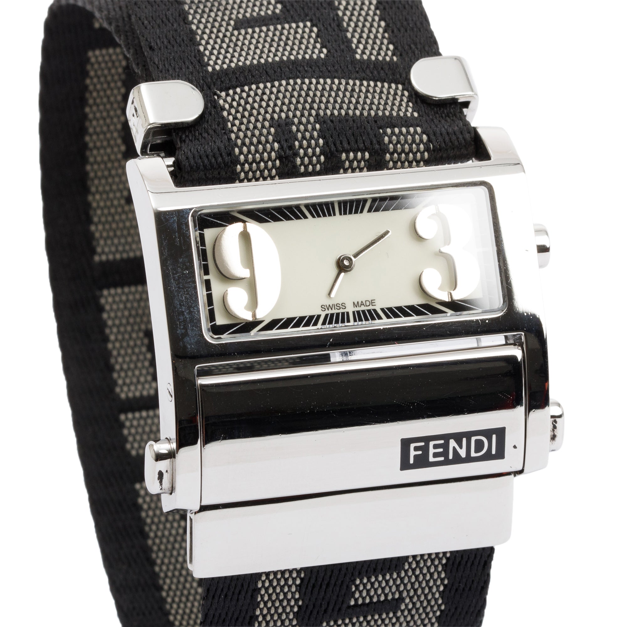 Fendi Stainless Steel Zip Code Watch