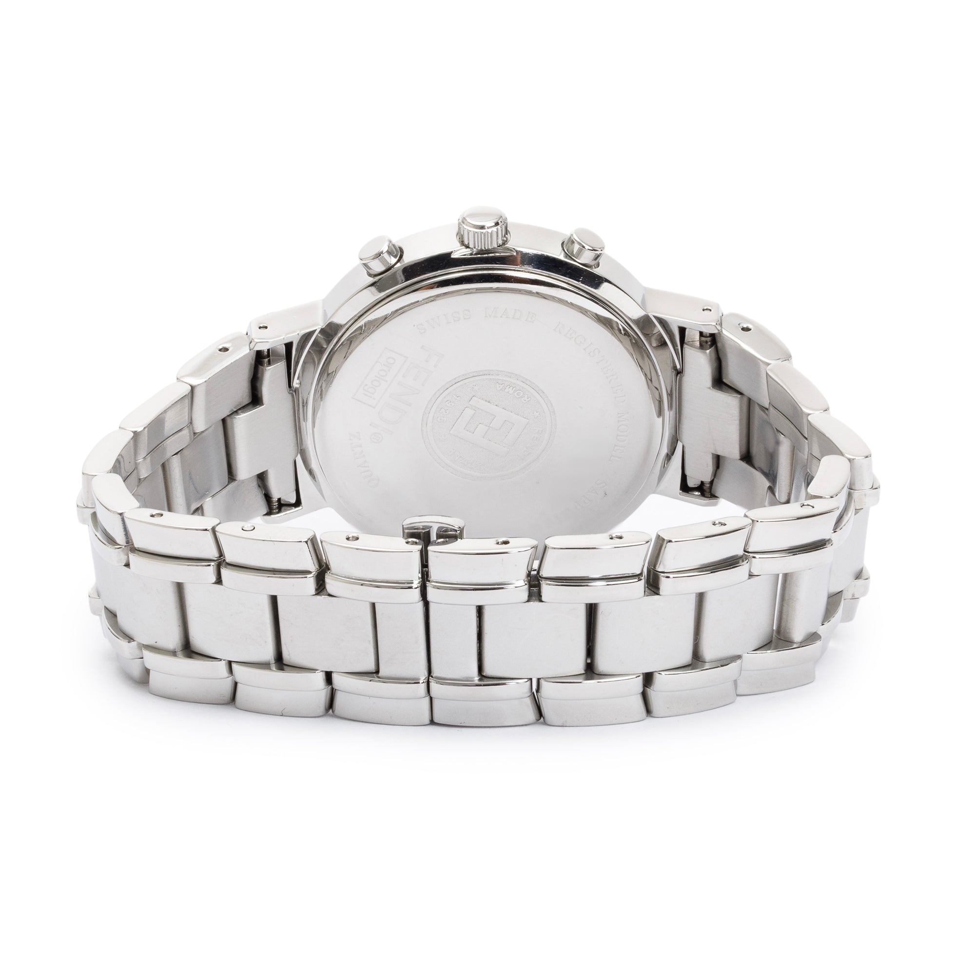 Fendi Stainless Steel Zucca 39 MM Chronograph Watch