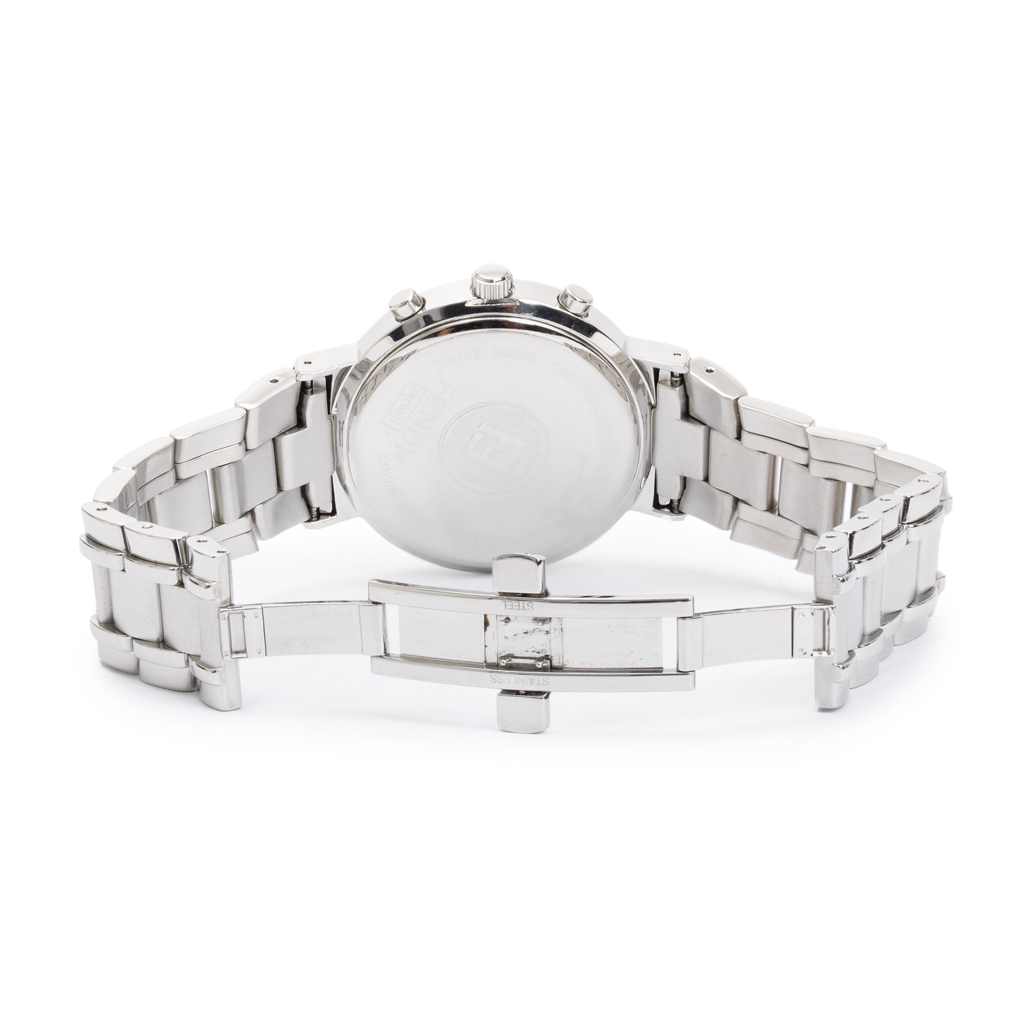 Fendi Stainless Steel Zucca 39 MM Chronograph Watch