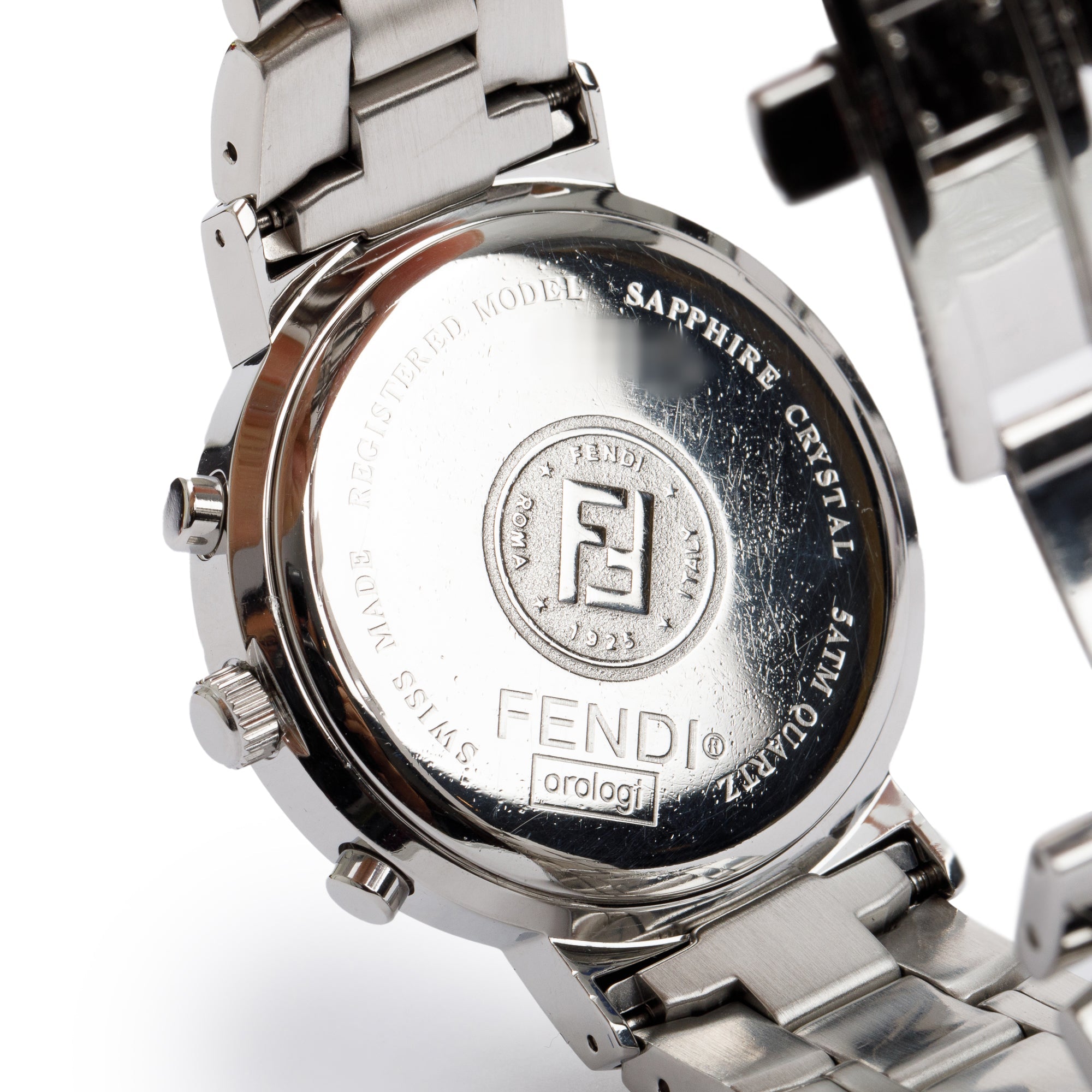 Fendi Stainless Steel Zucca 39 MM Chronograph Watch