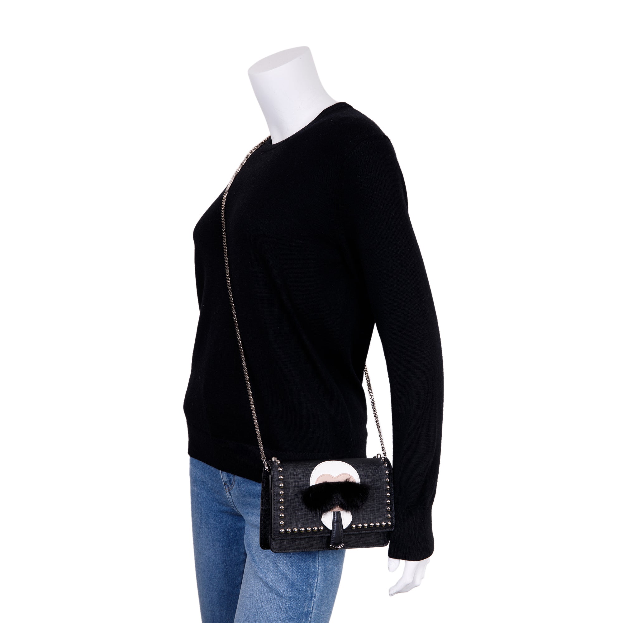 Fendi Studded Karlito Wallet on Chain