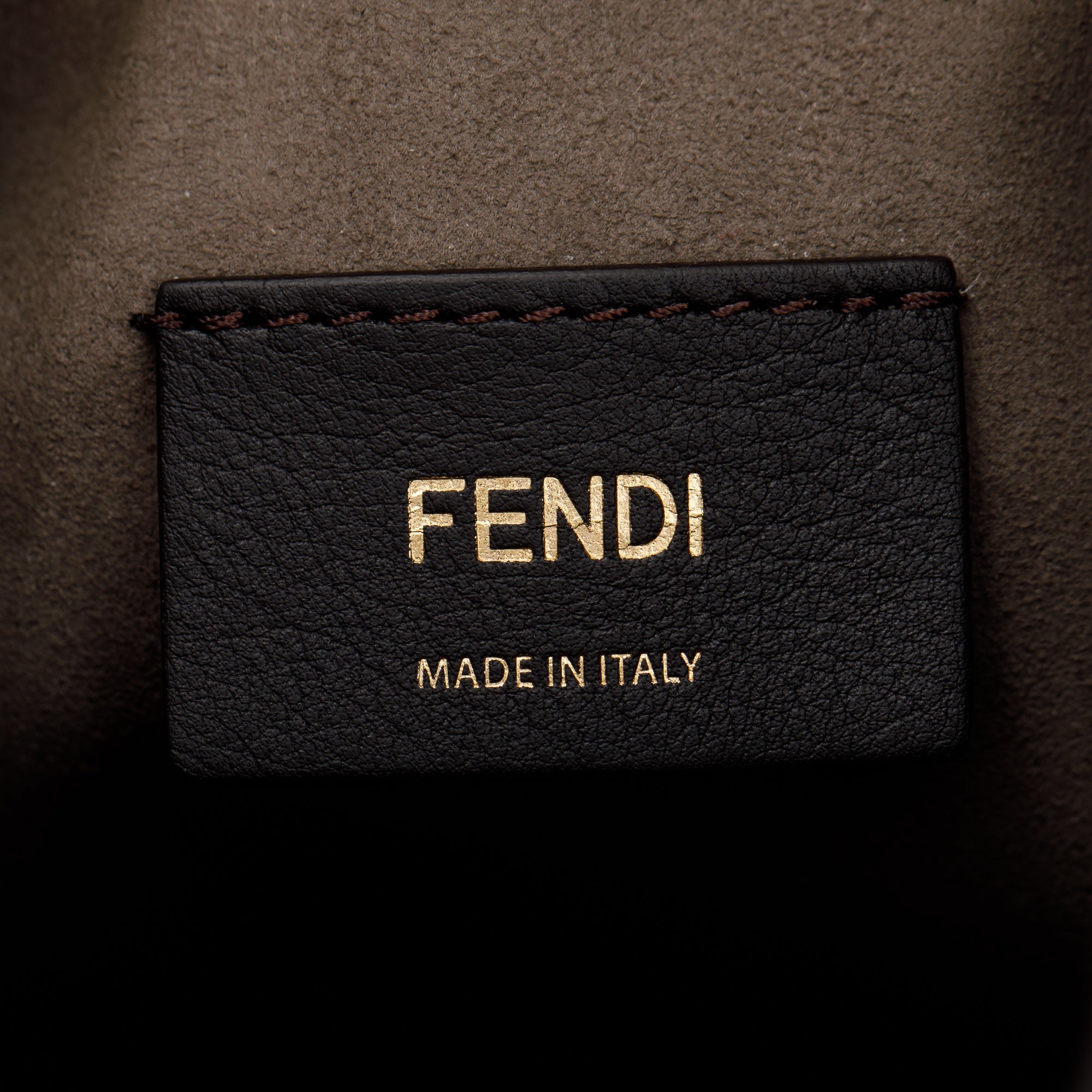 Fendi Taupe Calfskin Leather Mini Mon Tresor Bucket Bag w/ Strap & Box