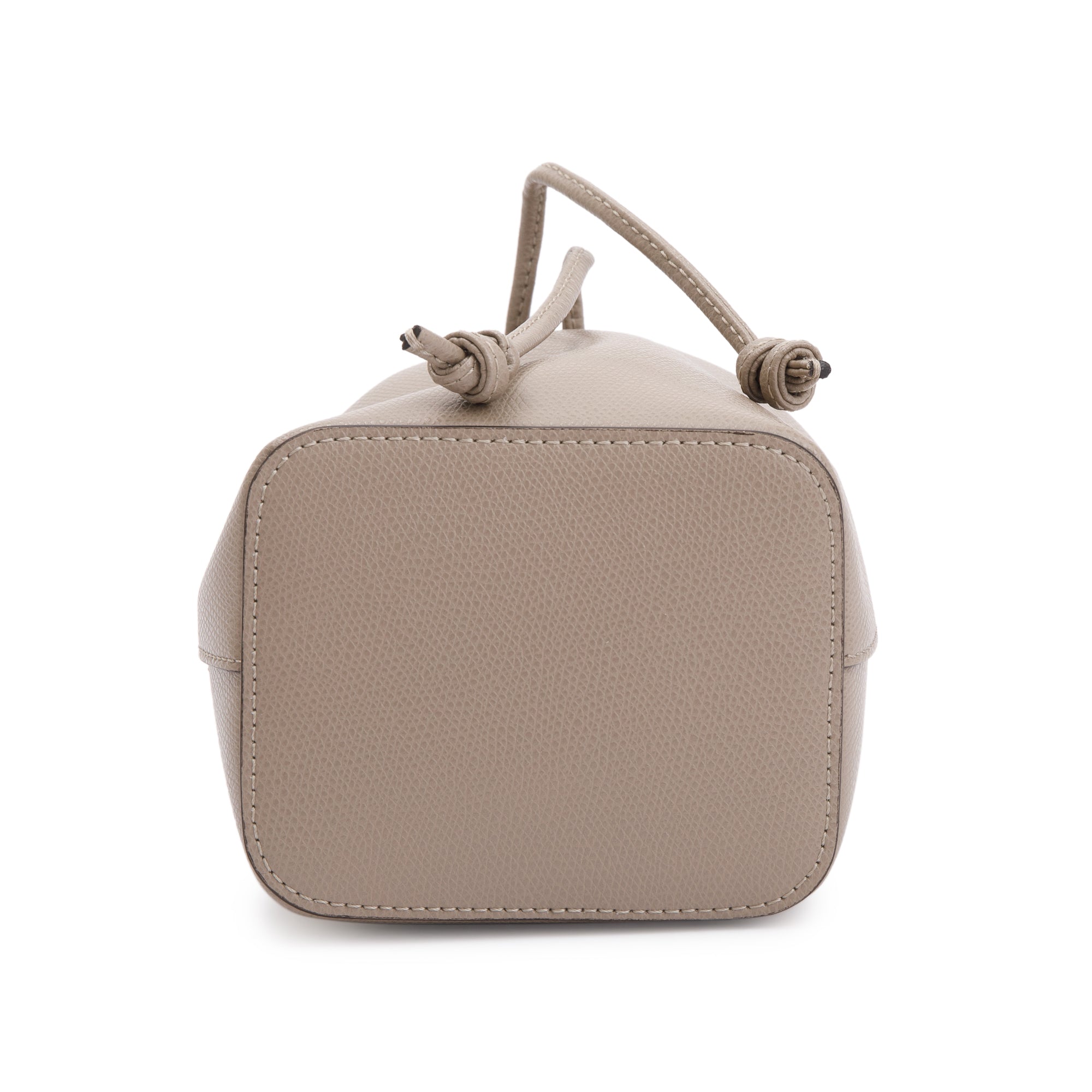 Fendi Taupe Calfskin Leather Mini Mon Tresor Bucket Bag w/ Strap & Box